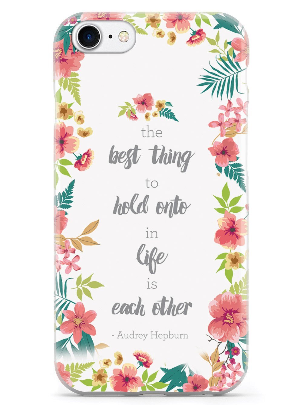 Stylish 3D Textured Protective Phone Case Compatible with iPhone 8 - Audrey Hepburn Inspired Design - Durable Shockproof Cover for Everyday Use, Travel & Work