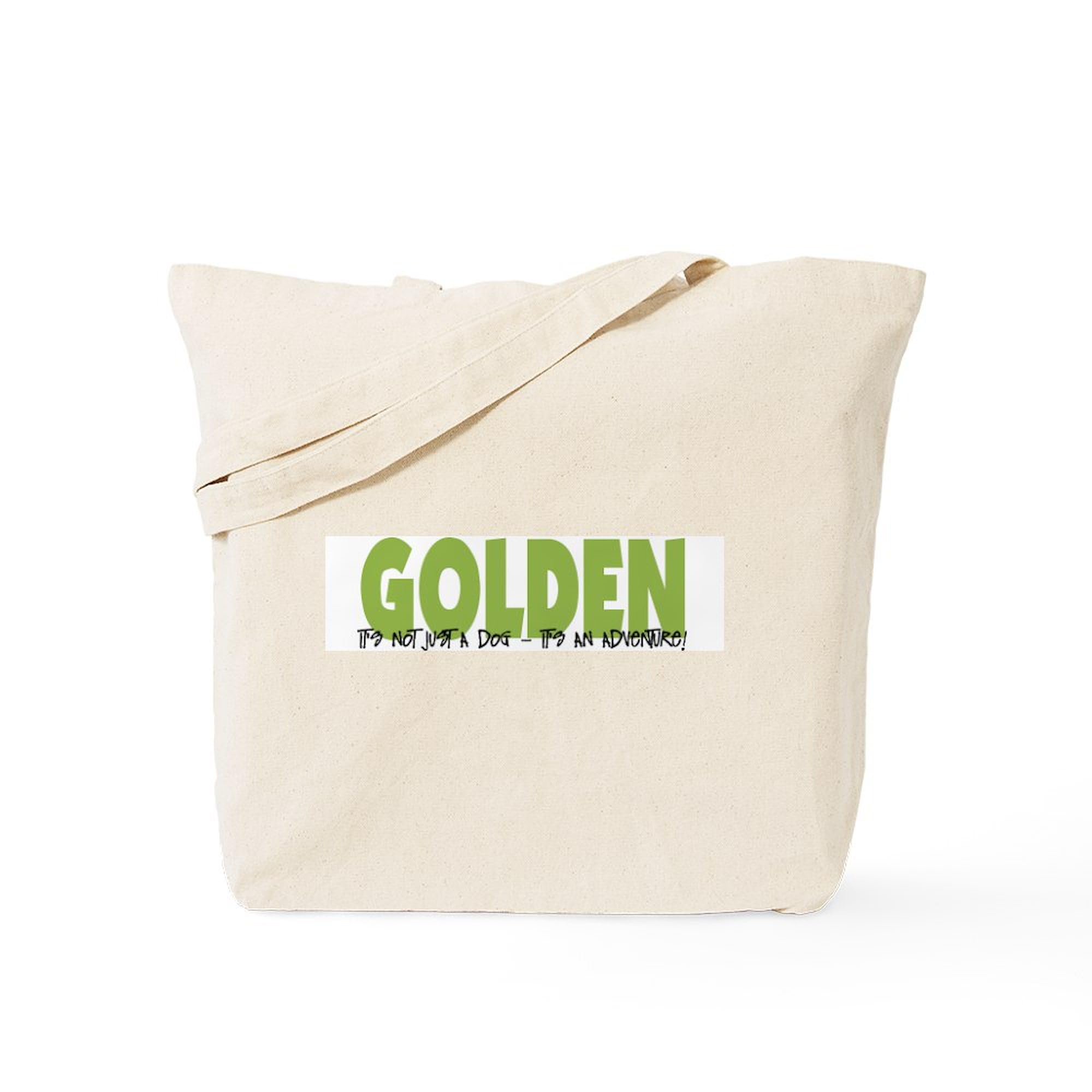 Golden IT's AN ADVENTURE Tote Bag - Natural Canvas Reusable Shopping Bag for Groceries, Beach & Daily Use | Eco-Friendly Cotton Tote with Unique Design