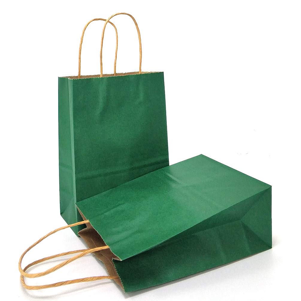 AZOWA 50-Pack Small Kraft Paper Gift Bags with Handles - 4
