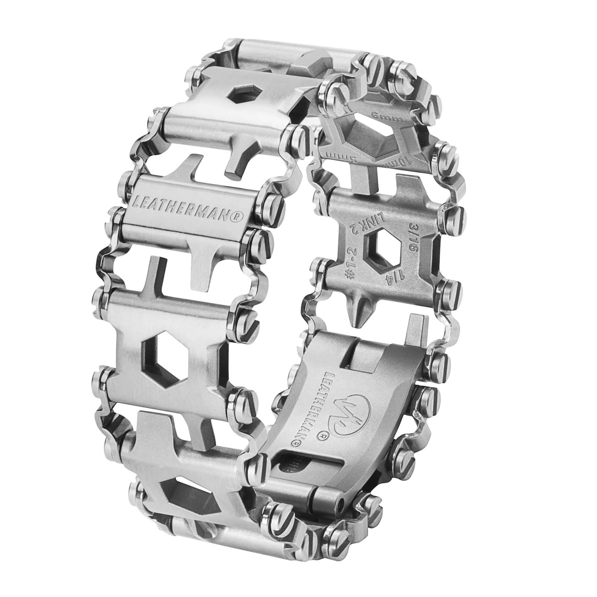 LEATHERMAN Tread Bracelet - Stainless Steel Wearable Multitool with 29 Tools | USA Made | Perfect for Travel, Hiking, Camping & Everyday Carry (EDC)