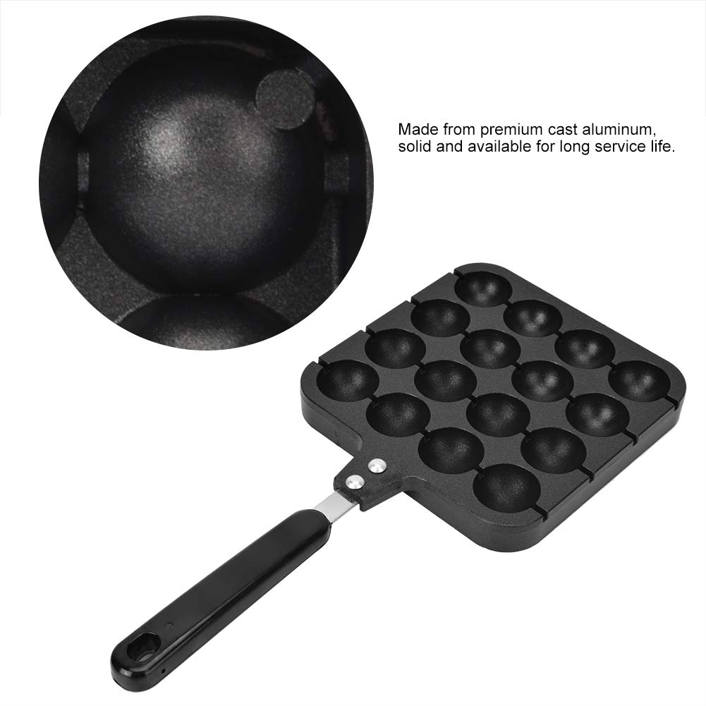 Non-Stick Takoyaki Grill Pan - 16-Grid Japanese Octopus Ball Maker for Electric Oven & Gas Stove - Perfect for Home Cooking, Party Snacks & Japanese Cuisine Lovers