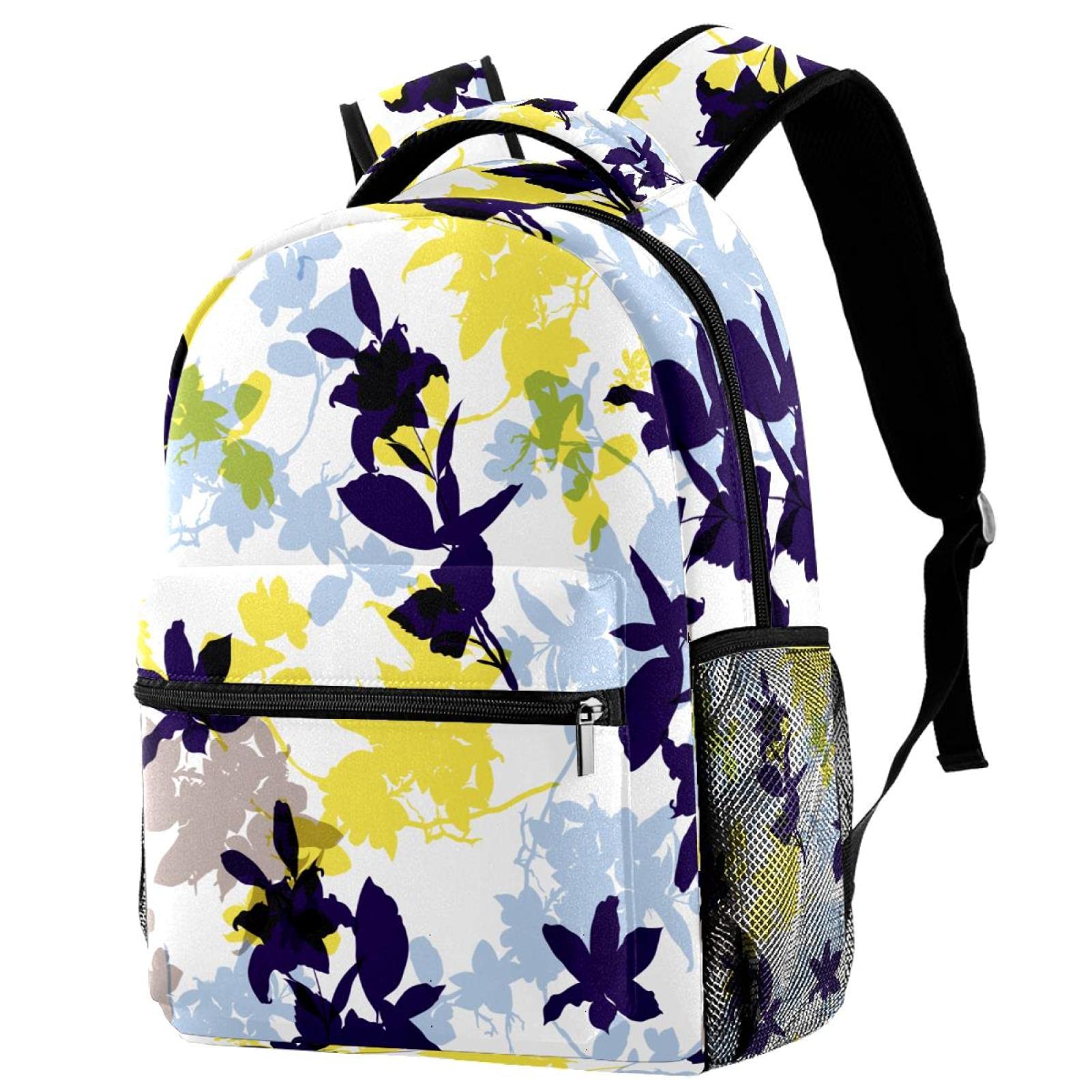 Wild Botanical Flowers Stylish Laptop Backpack - 14 Inch Computer Bag, Casual Daypack for Work, School & Travel