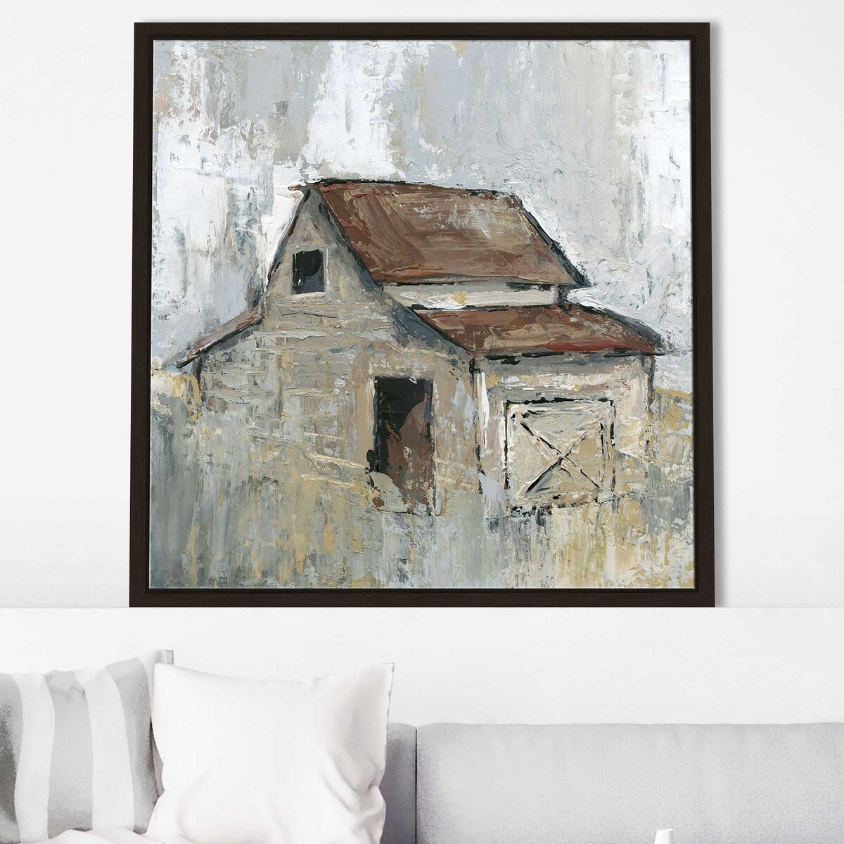 Barn at Midday by Carol Robinson - Premium Floating Canvas Wall Art Print - Perfect for Living Room, Bedroom & Office Decor