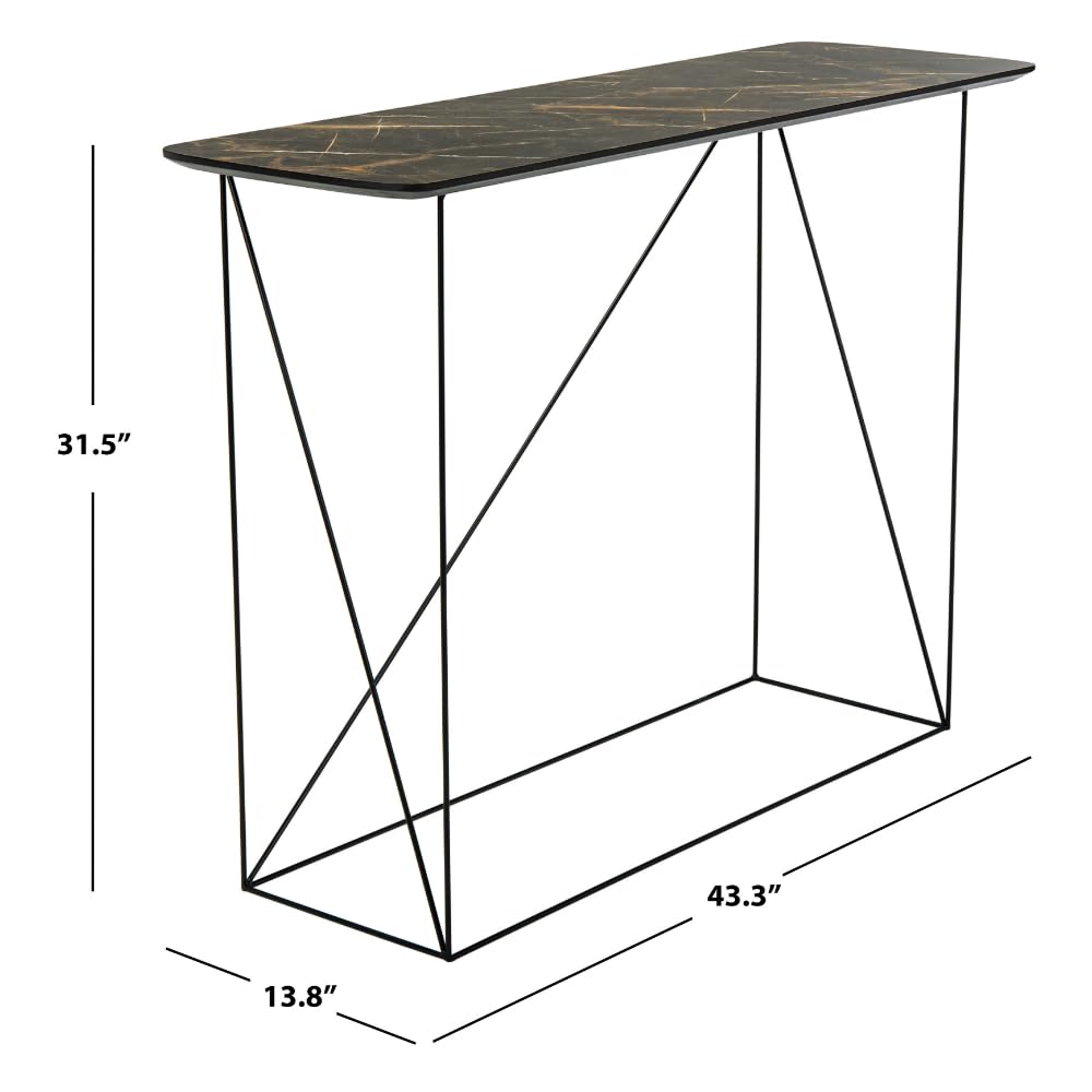 Safavieh Rylee Dark Grey & Black Console Table - Modern Entryway Table for Hallway, Living Room & Foyer Decor