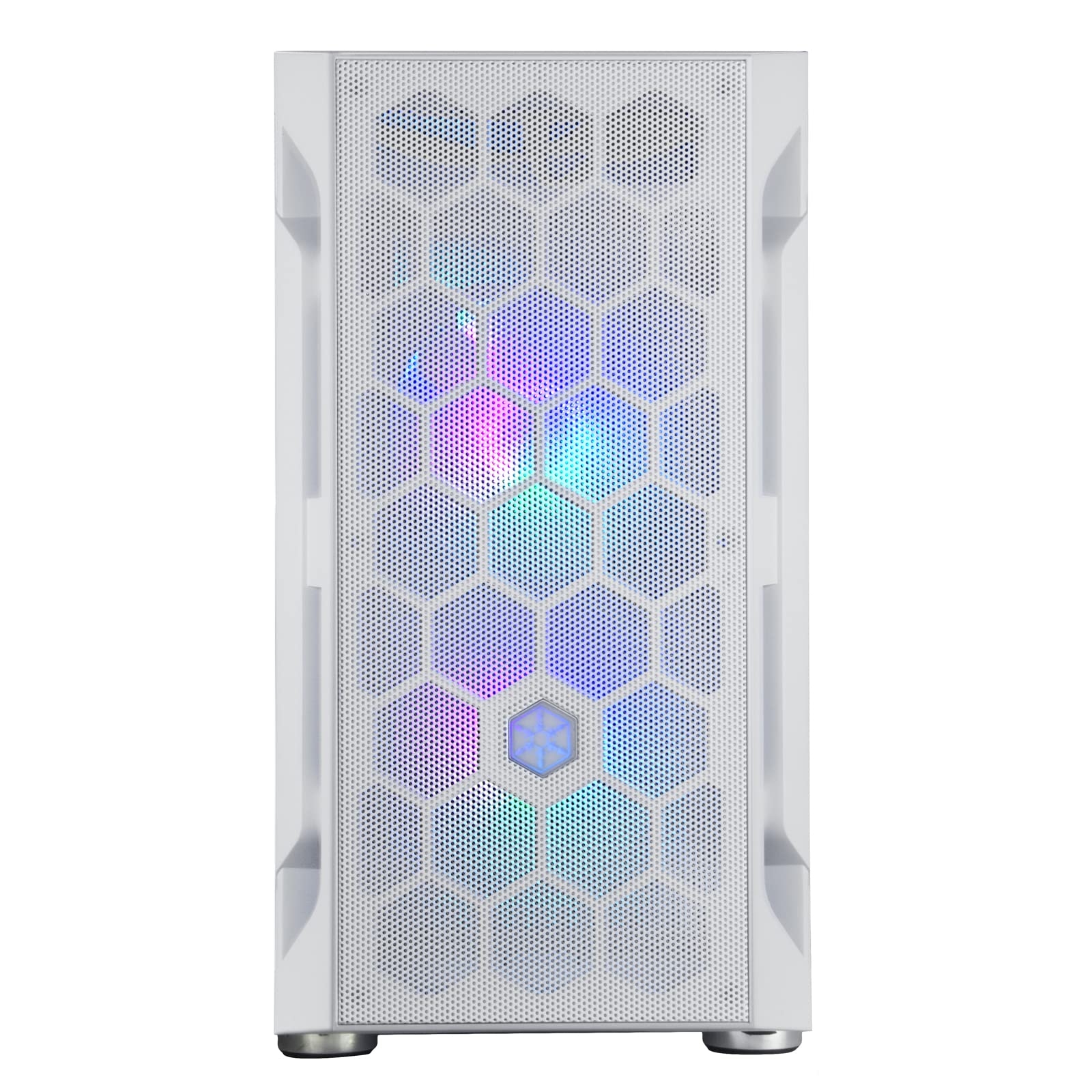 SilverStone Technology FARA H1M PRO White Micro-ATX Tower PC Case with Tempered Glass Side Panel & 3 ARGB Fans - Compact Gaming Case for High-Airflow Builds, Perfect for Esports & Streaming Setups (SST-FAH1MW-PRO)