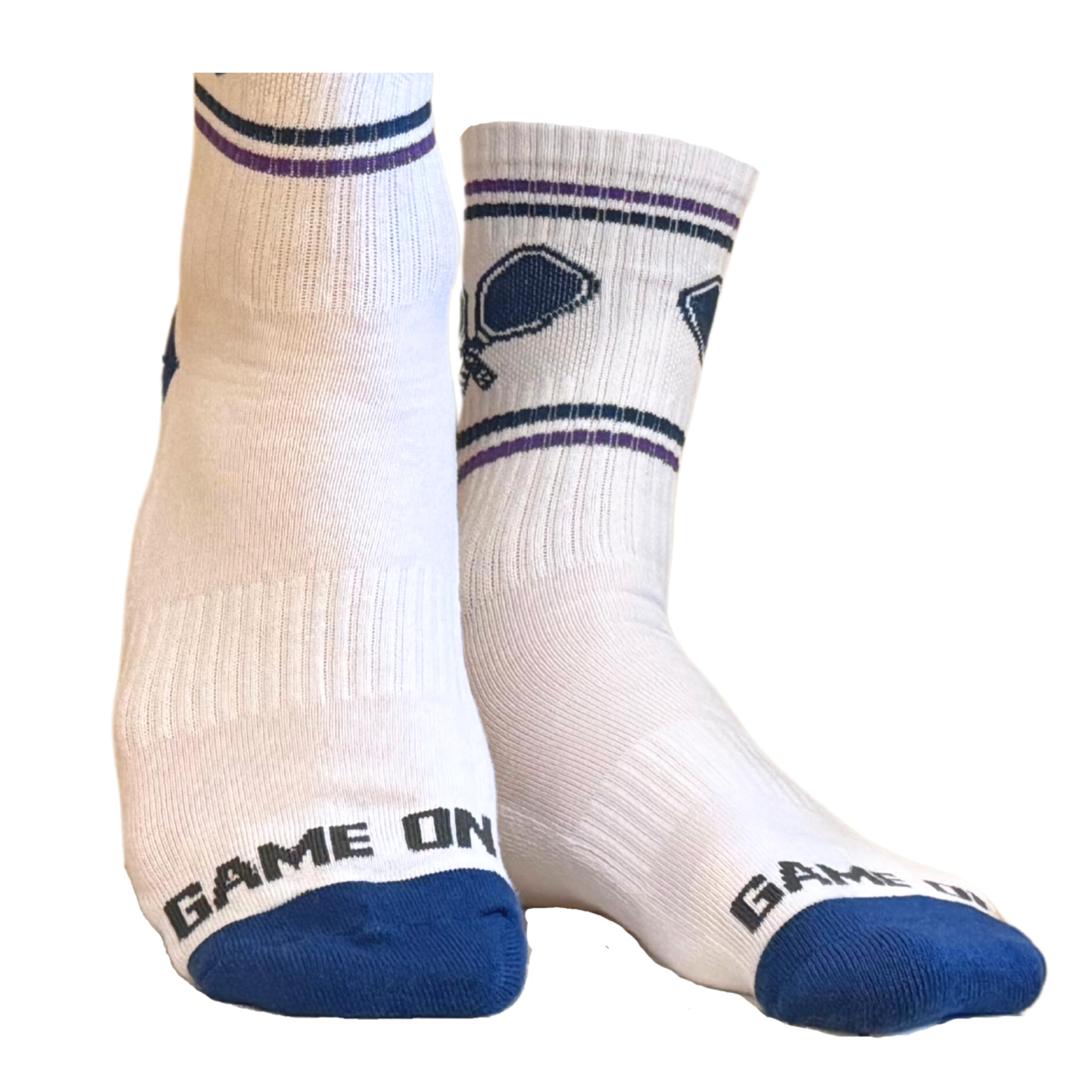 **Moisture-Wicking PBF Pickleball Socks for Men & Women - Athletic Crew & Quarter Length - Breathable Dri-Fit Cotton - Perfect for Tennis, Squash, Padel & Sports Enthusiasts**