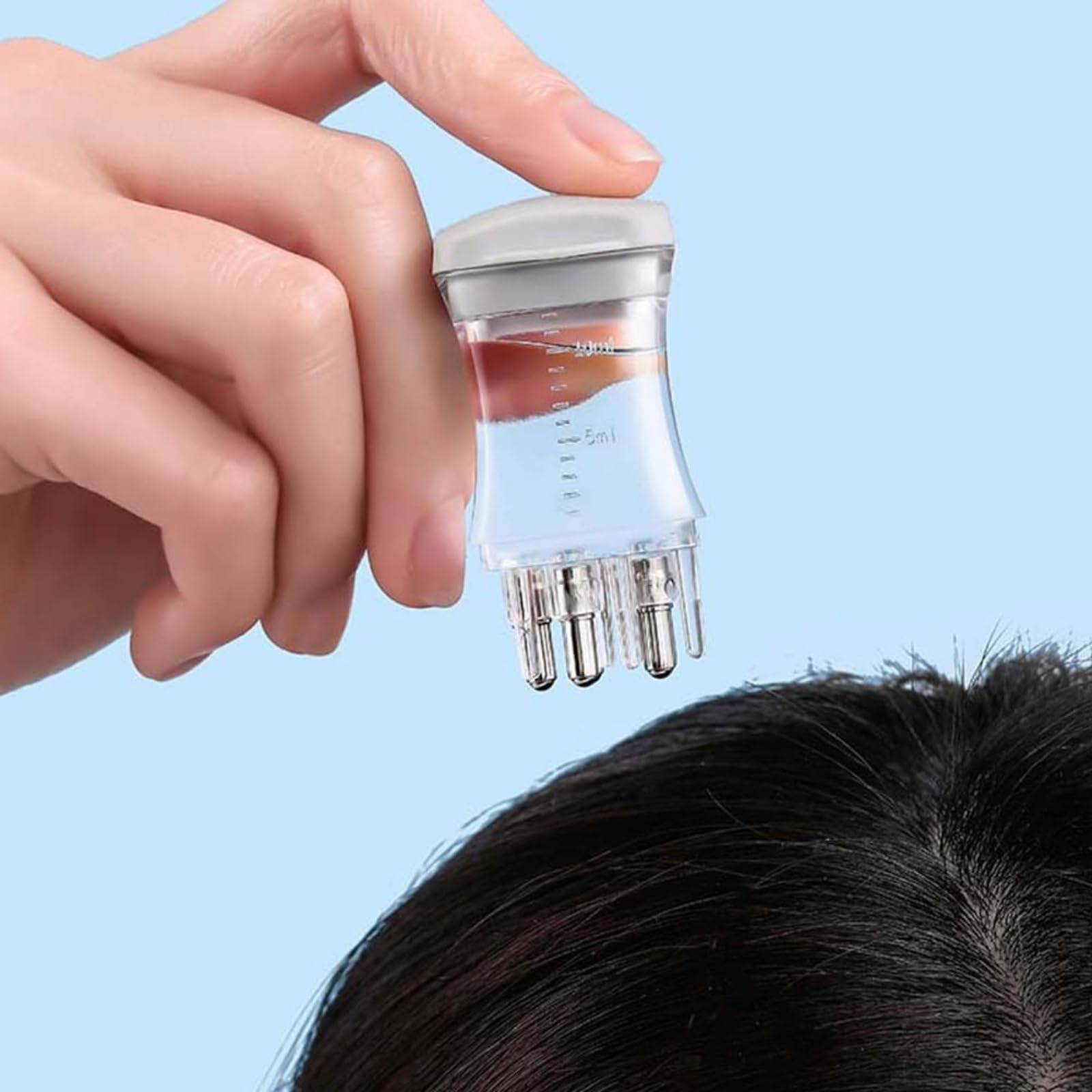 TAZLYN Hair Oil Applicator - Scalp Massager & Hair Growth Serum Dispenser (10ml) | Perfect for Deep Scalp Treatment, Hair Nourishment & Relaxing Massage at Home