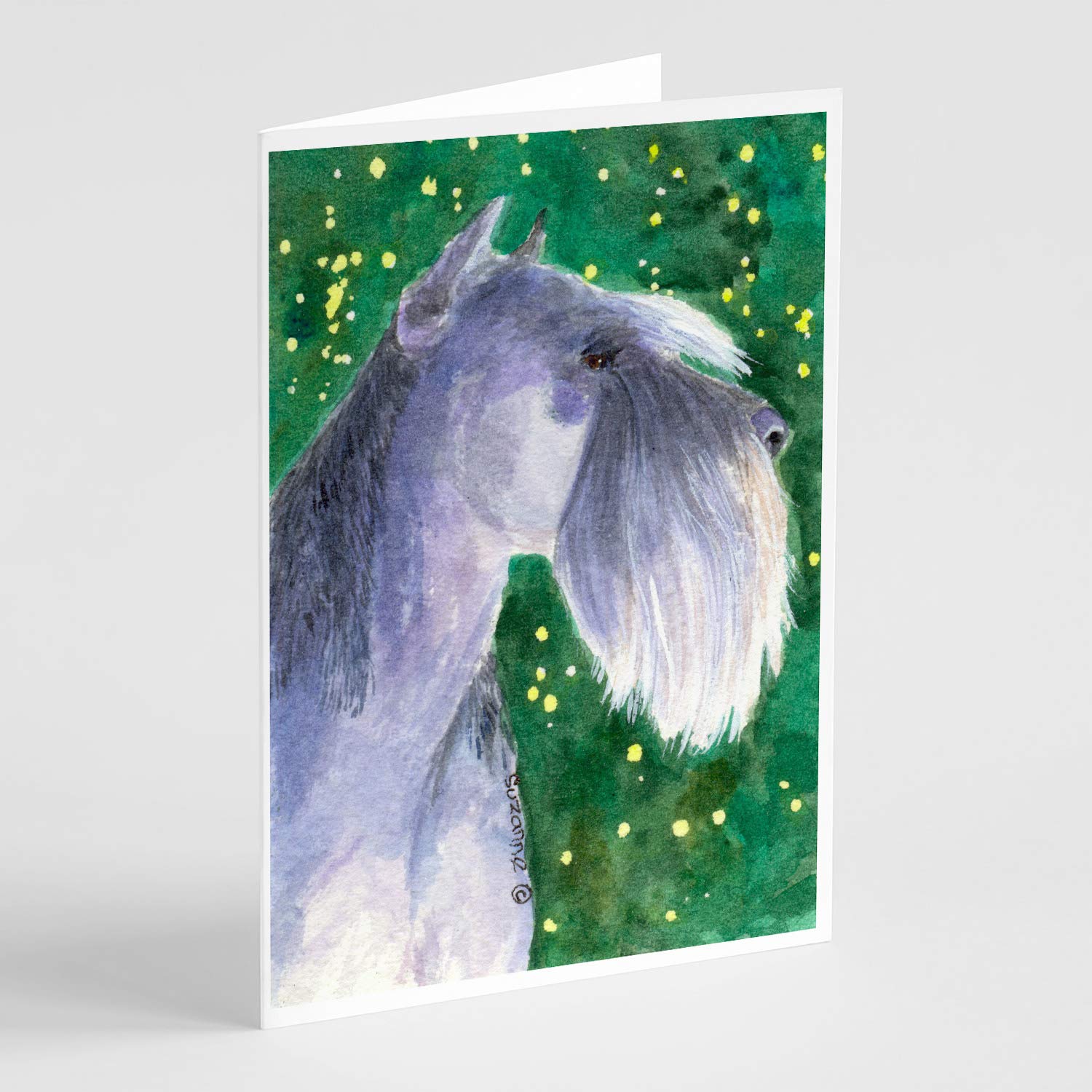 Whimsical Schnauzer Greeting Cards - Pack of 8 Blank A7 (5x7) Note Cards with Envelopes | Perfect for Birthdays, Thank You Notes & Pet Lover Gifts