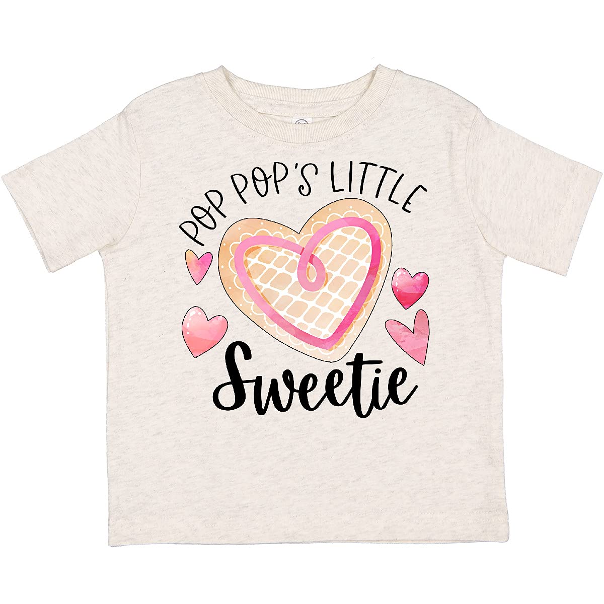 Pop Pop's Little Sweetie Pink Heart Cookie Toddler T-Shirt - Cute Grandfather Gift for Toddlers - Perfect for Family Photos & Special Occasions
