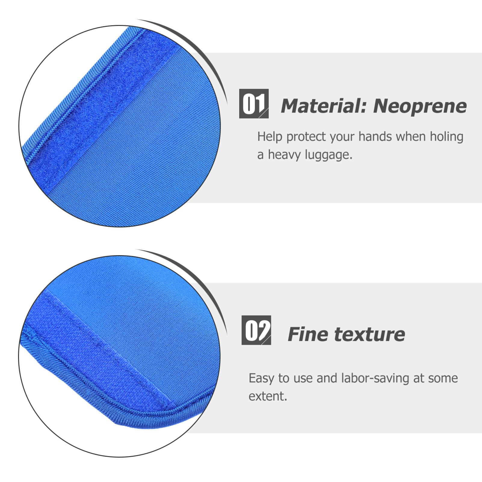 POPETPOP Neoprene Luggage Handle Covers - Soft Travel Suitcase Handle Wraps for Women, Non-Slip Grip Protectors with Unique Design - Perfect for Airplane, Train & Business Trips