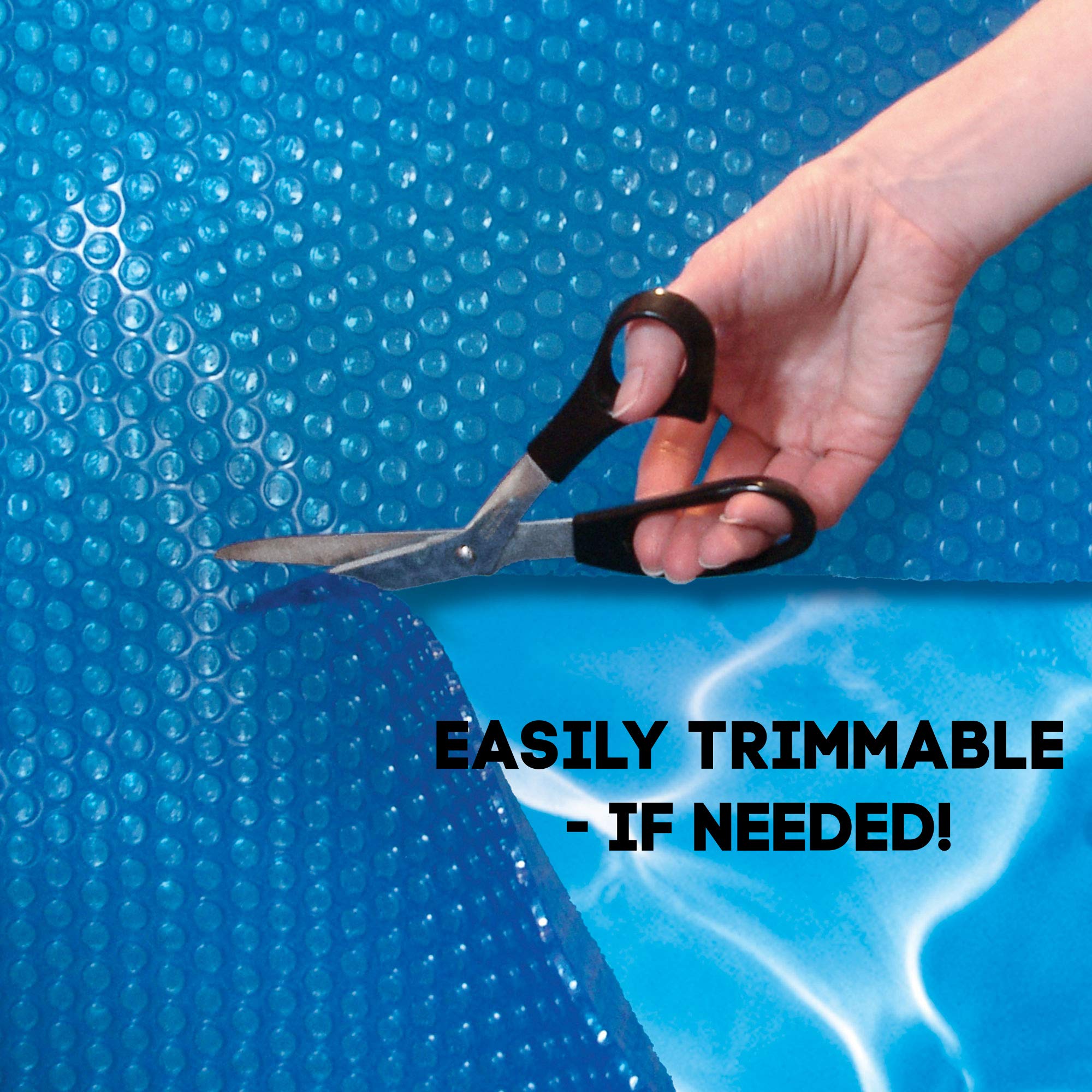 Harris C.R.S. Heat Retention Solar Pool Cover for In-Ground Swimming Pools – 16' x 40' Heavy Duty Blue – Reduces Evaporation by 75% & Traps Solar Heat – Perfect for Year-Round Pool Temperature Maintenance & Energy Savings