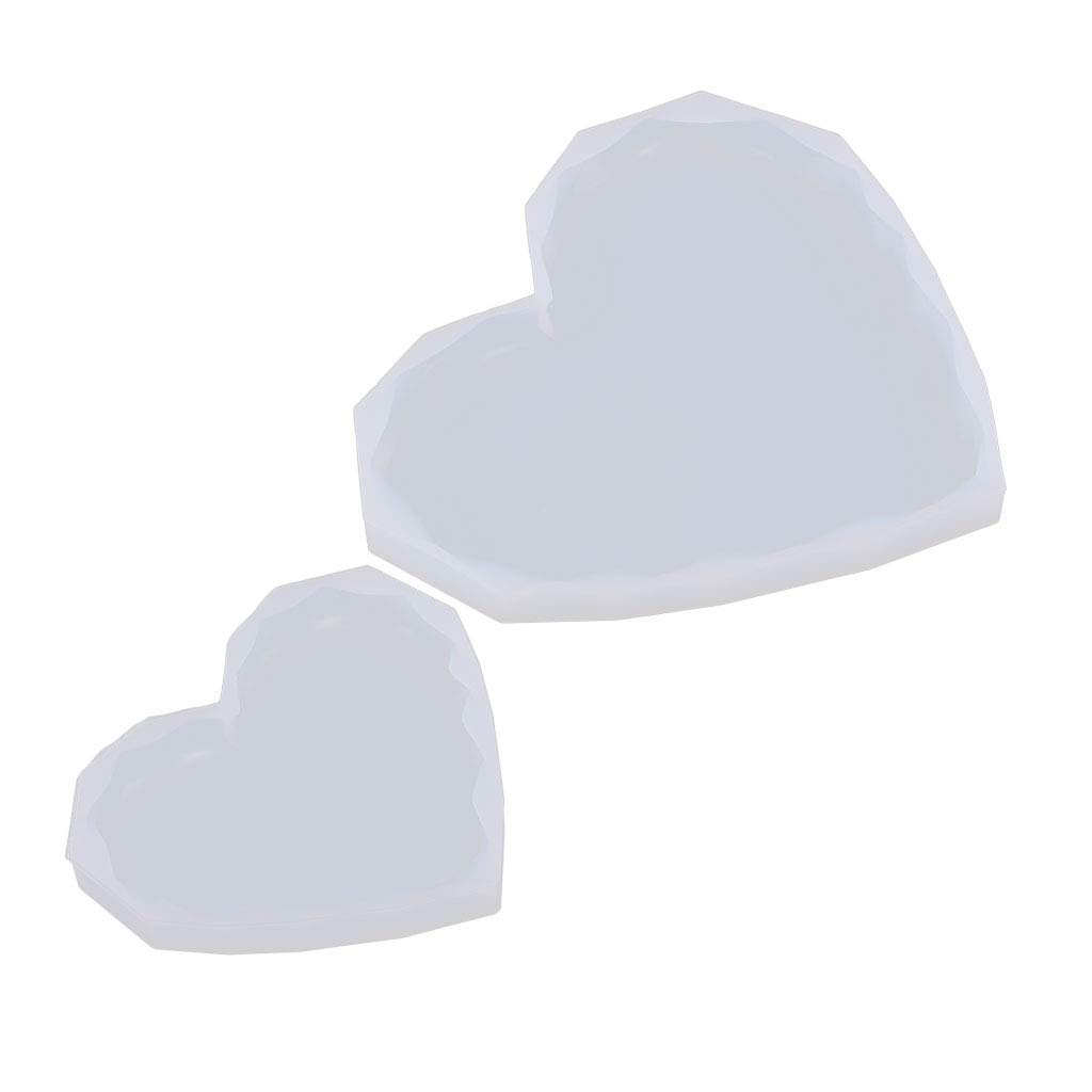 Heart-Shaped Silicone Coaster Molds for DIY Epoxy Resin Casting - 6-Piece Set for Crafts, Jewelry Making & Baking - Perfect for Home Decor, Gift Making & Party Favors