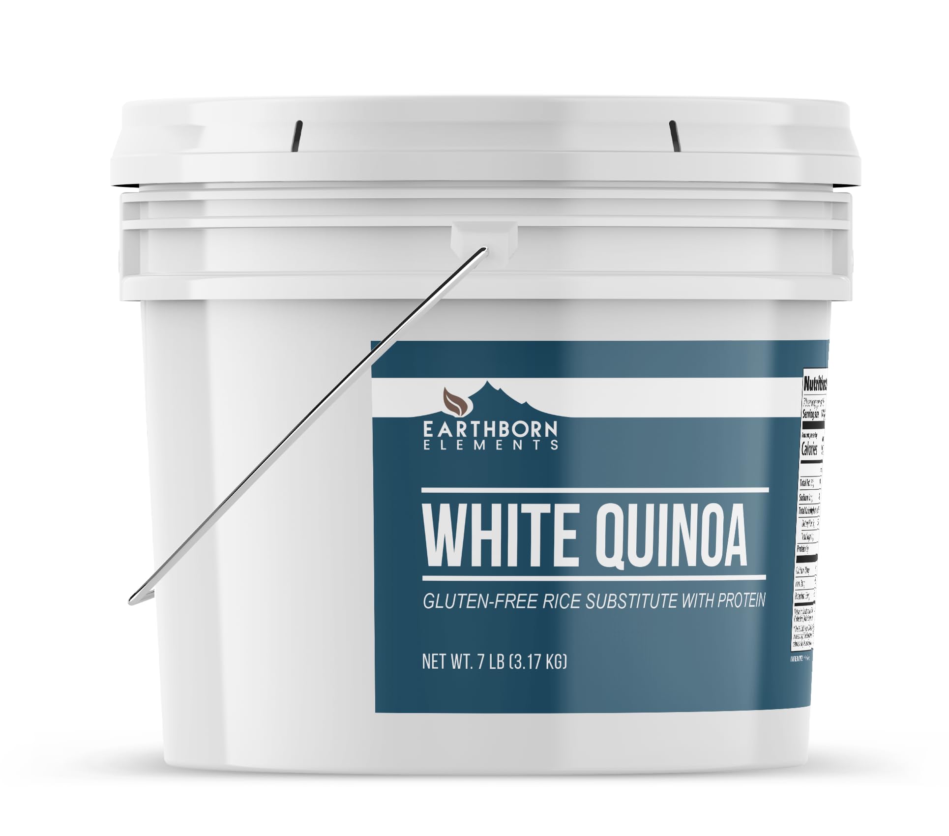 Organic White Quinoa - 1 Gallon Bulk (3.78L) | Gluten-Free, Raw, Vegan Superfood | Resealable Bucket for Freshness | Perfect for Salads, Meal Prep & Healthy Cooking