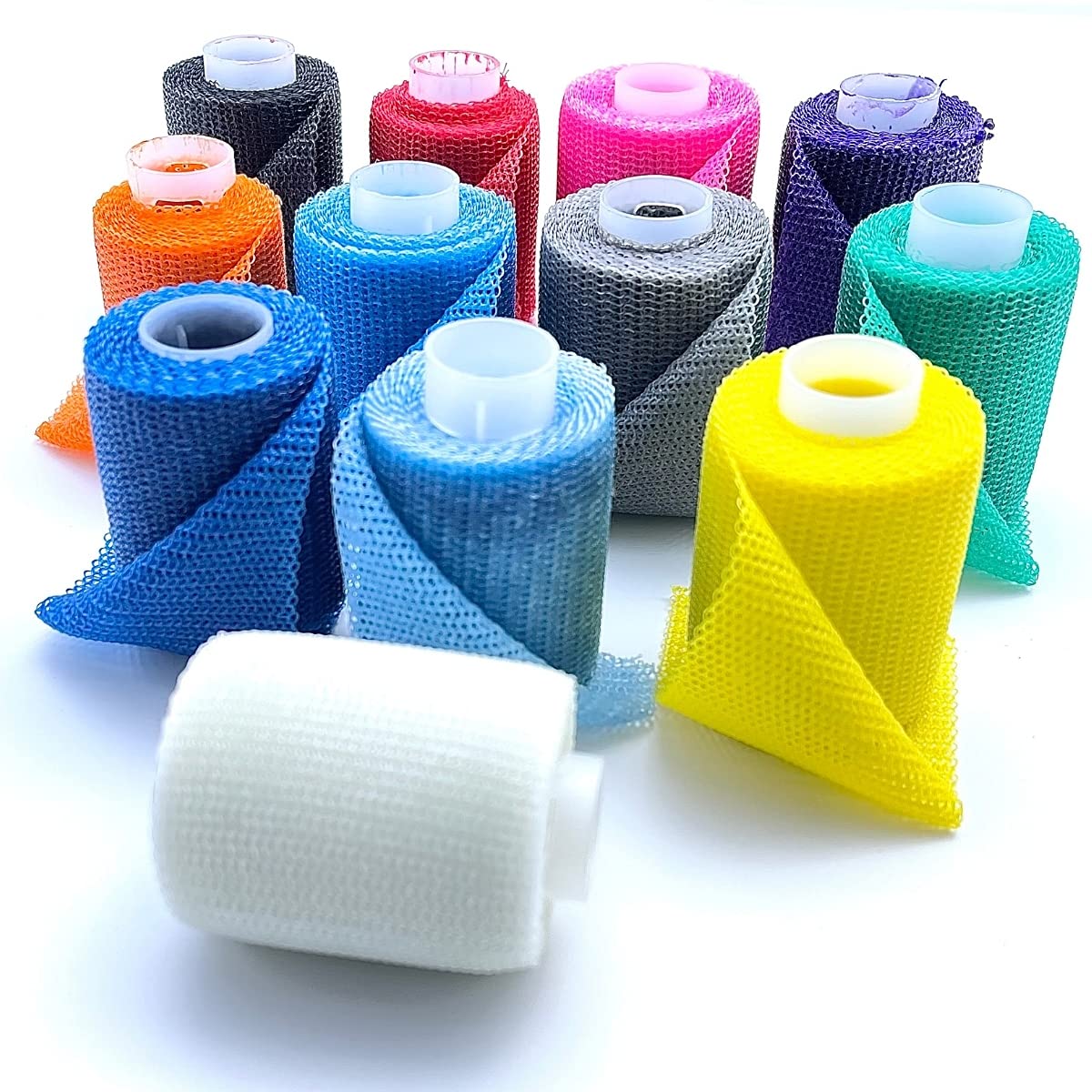 3 Inch Fiberglass Cast Tape - 10 Rolls, Camo Green - Waterproof & Breathable for Broken Bones, Sprains, and Fractures - Ideal for First Aid Kits, Sports Injuries & Medical Use
