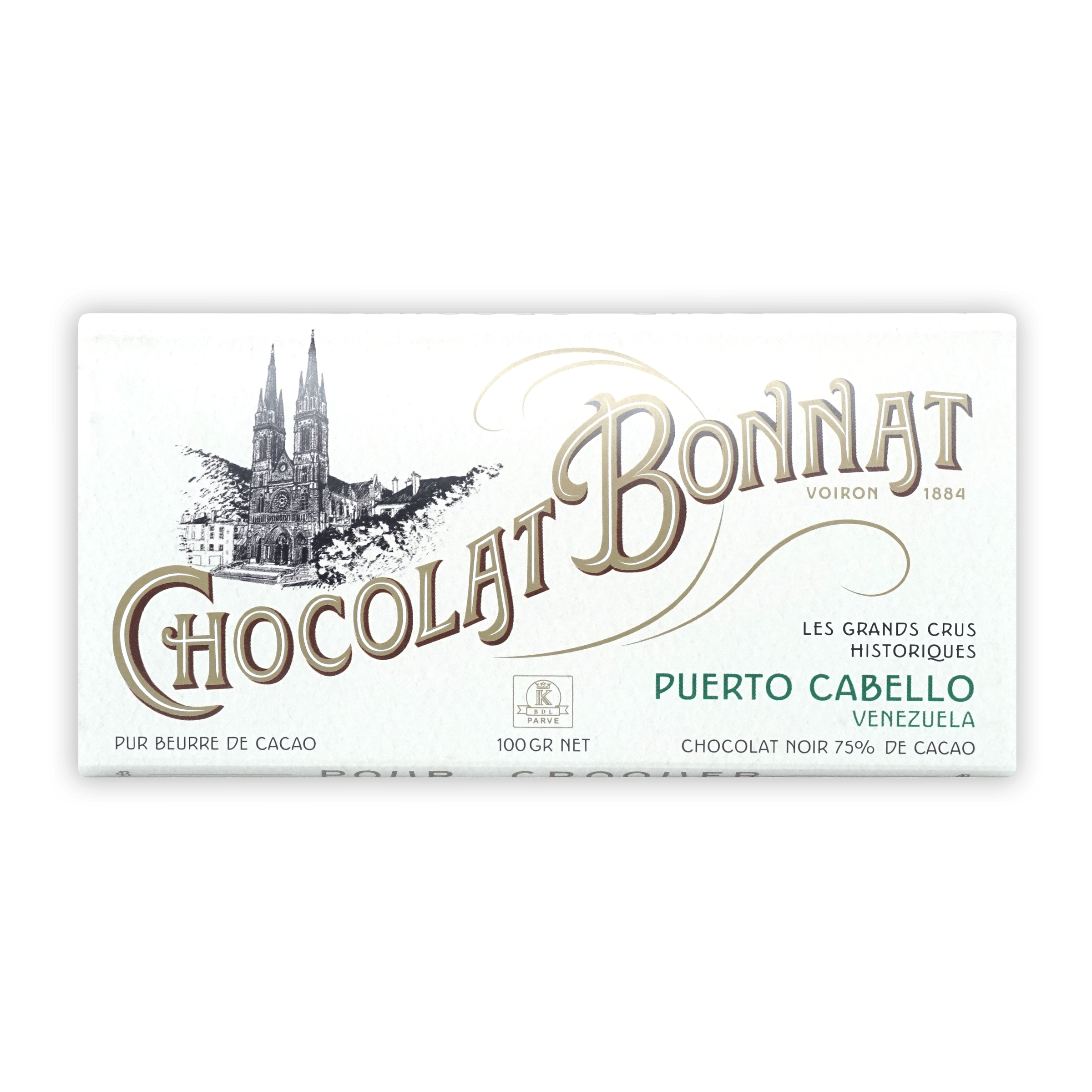 Premium Bonnat Puerto Cabello Venezuela 75% Dark Chocolate Bar - Rich Cocoa Flavor for Gourmet Desserts, Gift Giving & Special Occasions