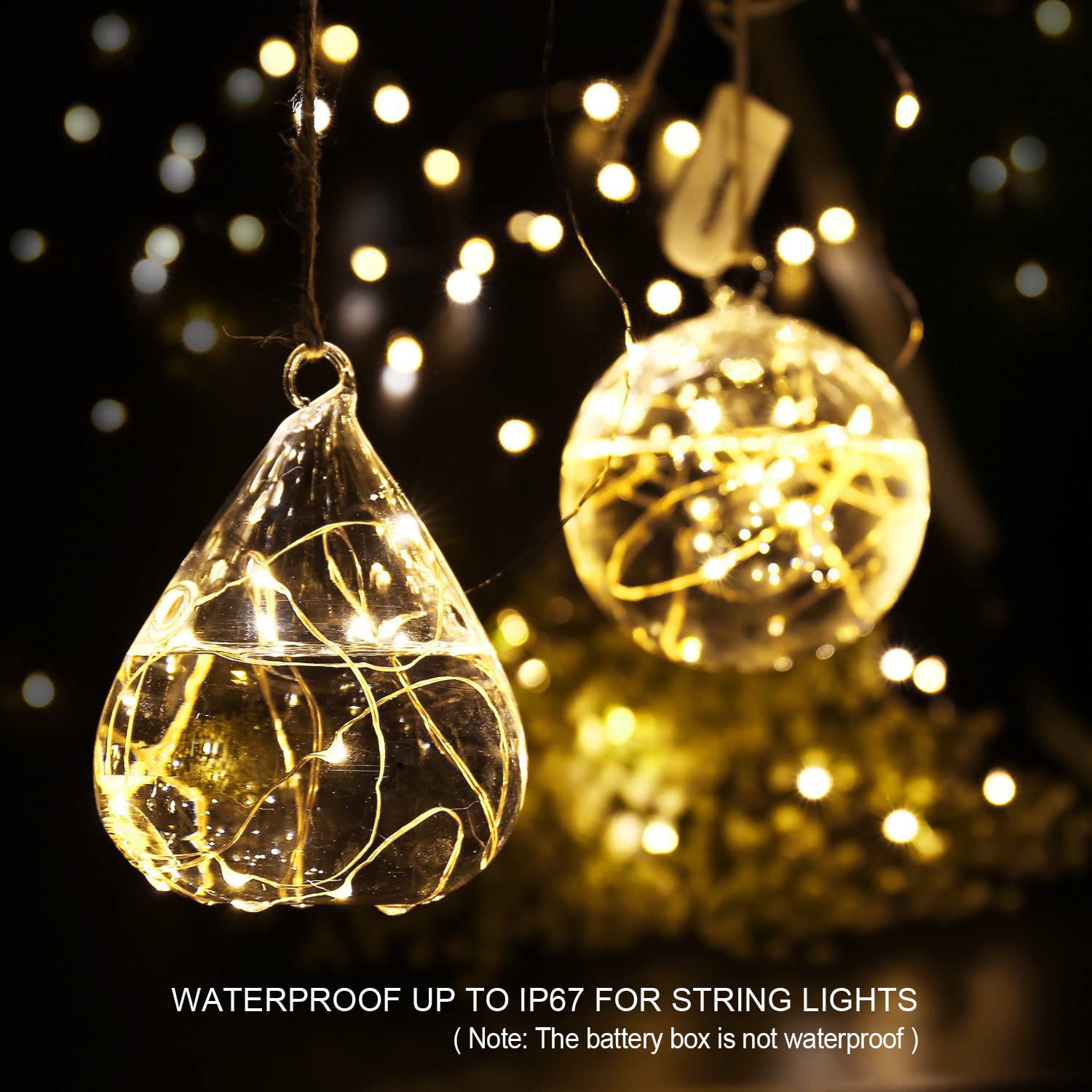 20 Pack 7.2ft Battery Operated Fairy Lights - Warm White LED String Lights with Waterproof Copper Wire for Mason Jars, Weddings, Bedroom Decor & Outdoor Parties