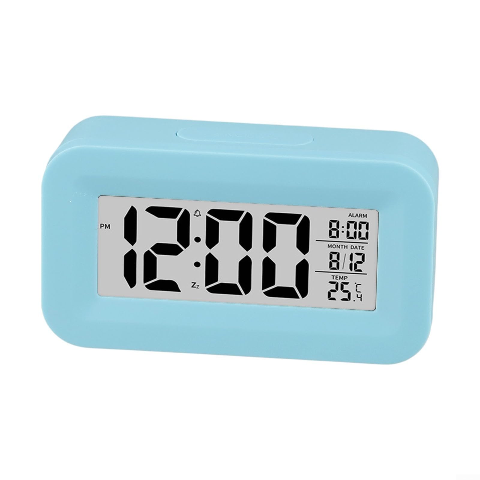 Smart Temperature Detection Alarm with Vibrant Color Options & Gradual Sound Alert - Perfect for Desk & Travel Use (Blue)