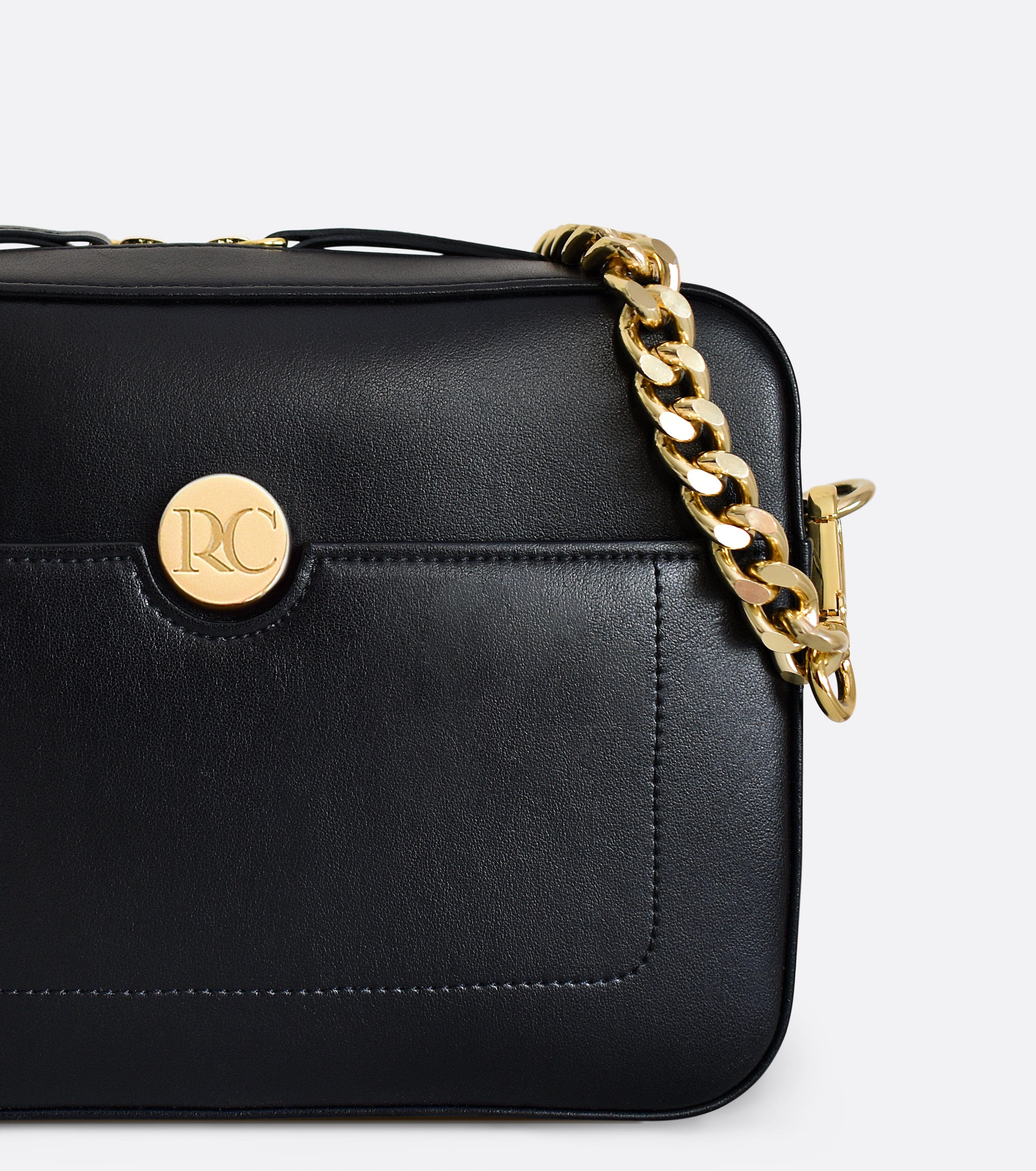 Nomad Vegan Leather Crossbody Bag for Apple Devices | Black | Stylish & Durable Everyday Carry for Work & Travel
