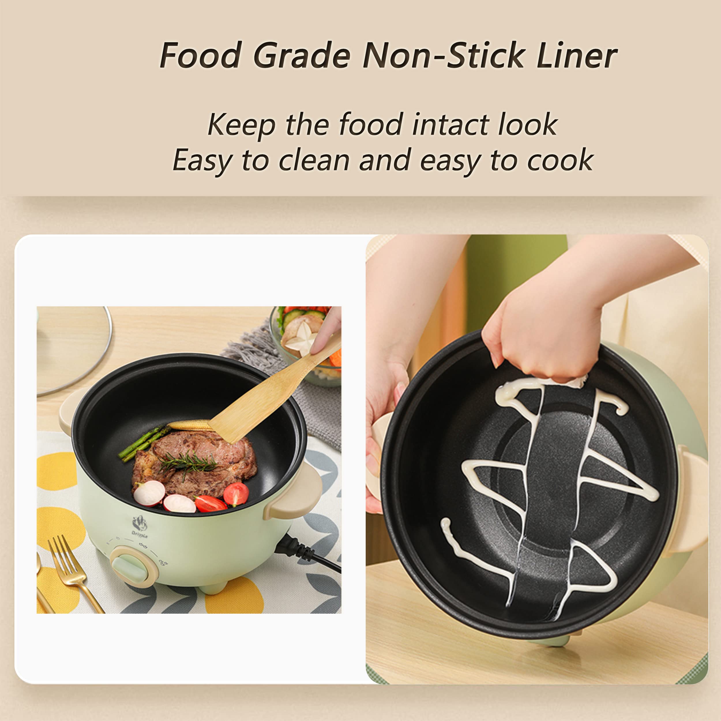 3L Electric Hot Pot Cooker & Skillet - 110V Non-Stick Multi-Function Cookware for Frying, Grilling, Stir-Frying, Stewing - Perfect for Hot Pot, Ramen, Shabu Shabu, Steak & Noodles - Ideal for Home, Office, Party, Dorm & Kitchen Cooking