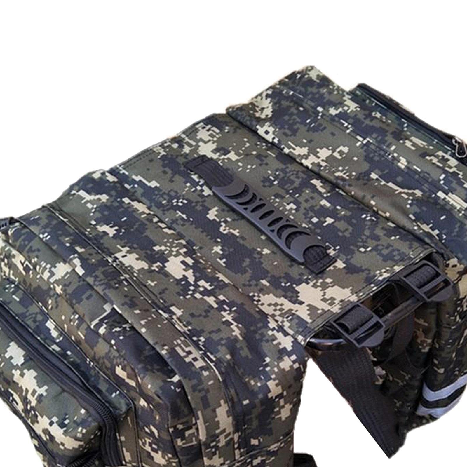 Waterproof Bike Pannier Bag - Double Rear Seat Saddle Trunk Bag for Cycling Commuting & Touring | 20L Capacity, Durable Camouflage Green Design | Perfect for Urban Commute, Mountain Biking & Long-Distance Travel