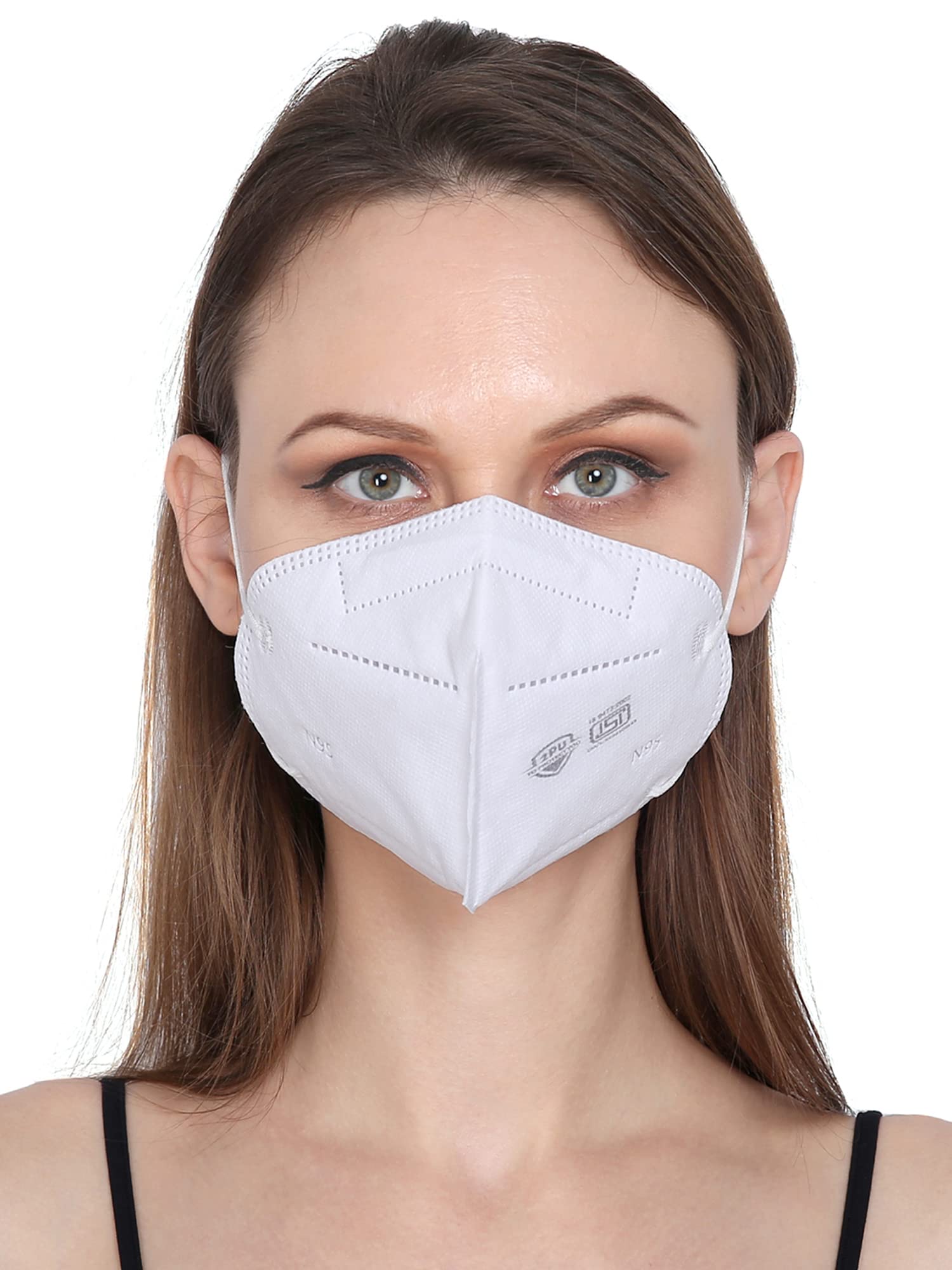 Premium N95 Face Mask for Men & Women - 5-Layer Washable & Reusable Anti-Pollution Mask (White, 20-Pack) | Ideal for Travel, Work & Outdoor Protection Against Dust, Smoke & Allergens