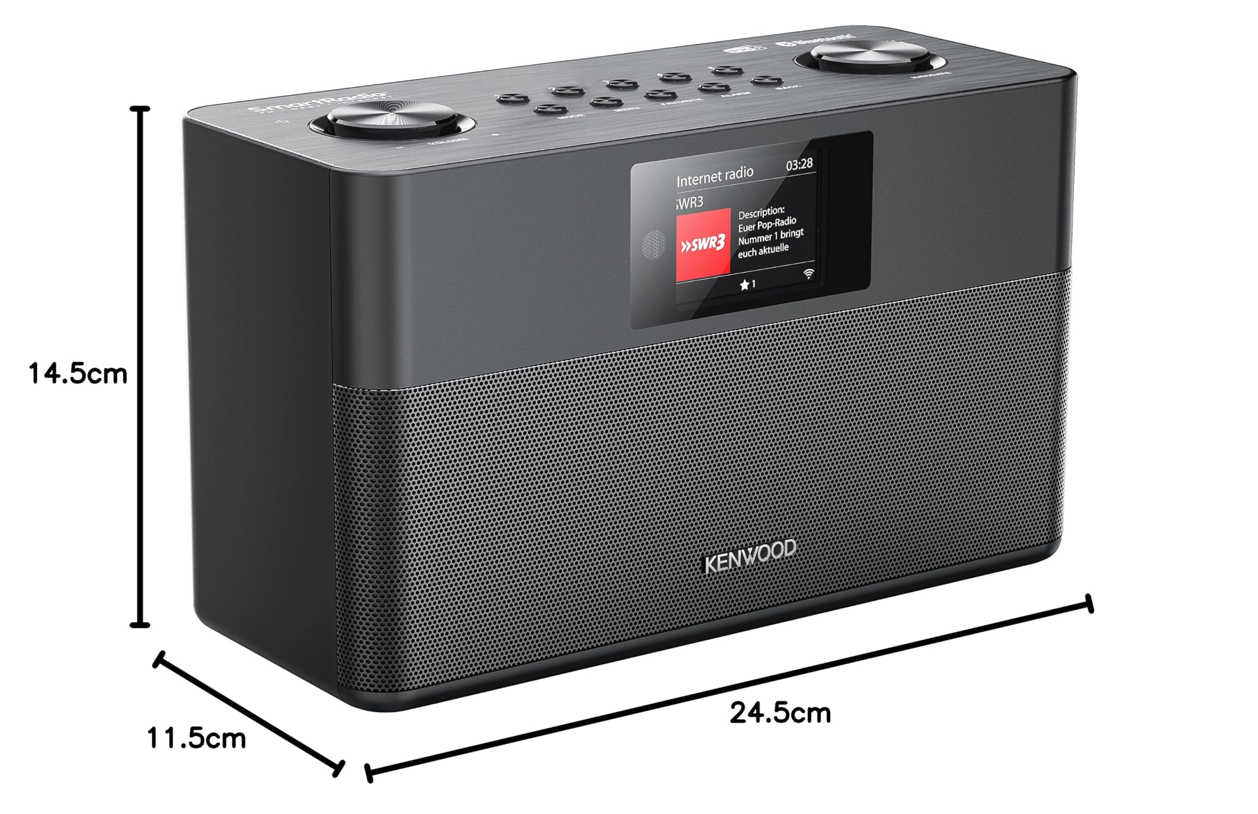 KENWOOD CR-ST100S-B Portable Digital Internet Radio - Black | Perfect for Home, Office, Travel & Outdoor Adventures