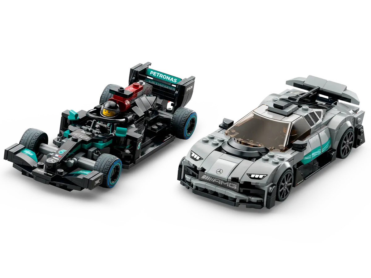 LEGO SPEED Champions 76909 Mercedes-AMG F1 W14 & Project One Building Set – Race Car Toy for Kids & Adults – Perfect for Collectors, Gifts & Play Scenes