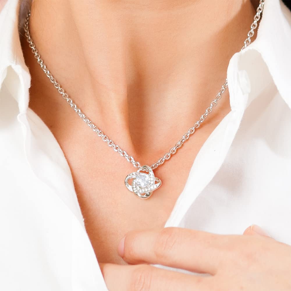 Best Friend Wife Love Knot Necklace - Romantic Jewelry Gift for Wife, Mother's Day Present, Birthday Gift for Her, Soulmate Necklace for Women | Perfect for Anniversaries, Valentine's Day & Special Occasions