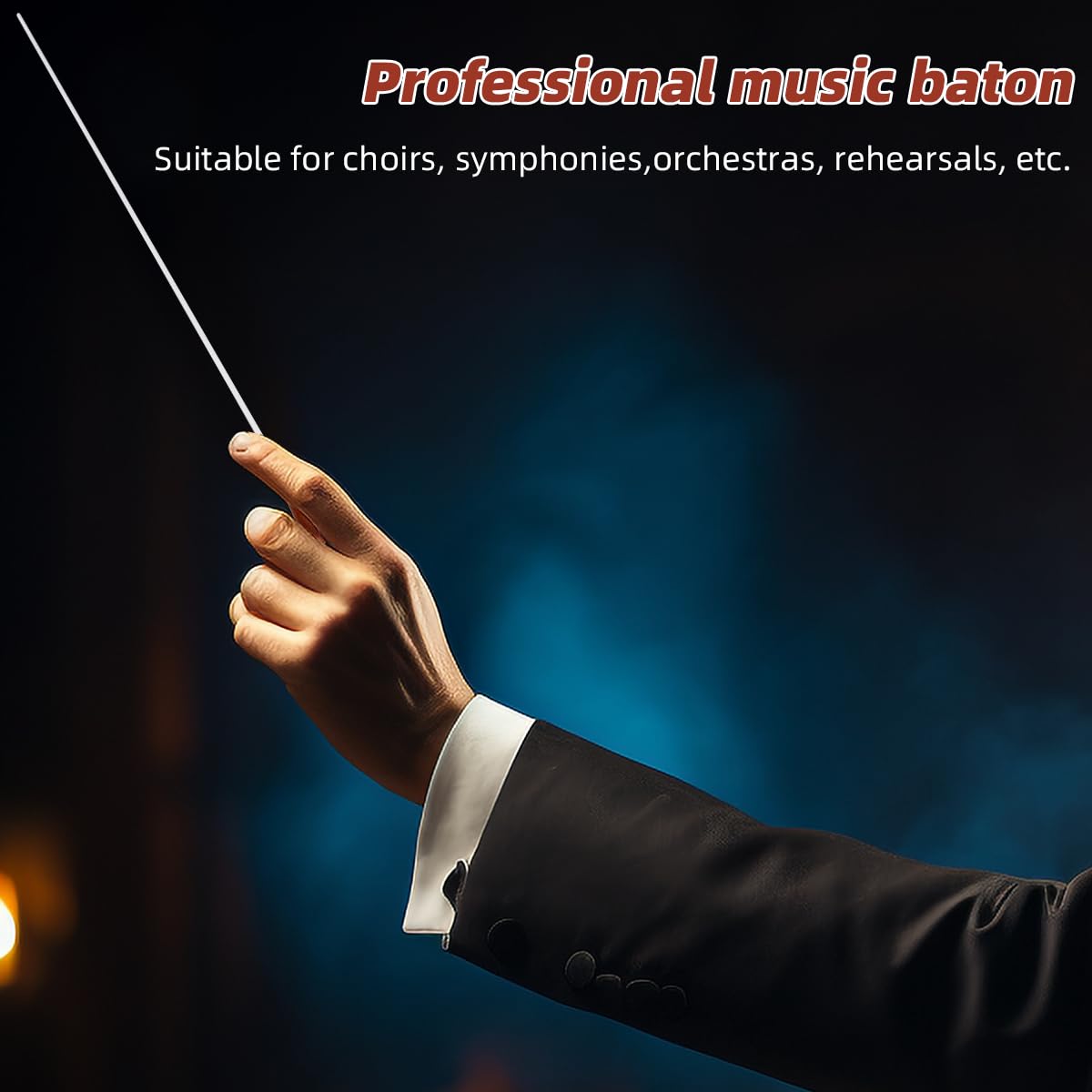 Professional Wooden Music Conducting Baton - Orchestra Director Baton with Wood Handle & Gift Box (R135D) - Perfect for Conductors, Music Teachers & Orchestra Performances