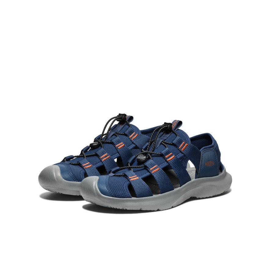 Men's Seanik H2 Sandal - Navy Blue/Gold Flame | Waterproof Beach Sandals for Men | Perfect for Swimming, Boating & Summer Outdoor Activities