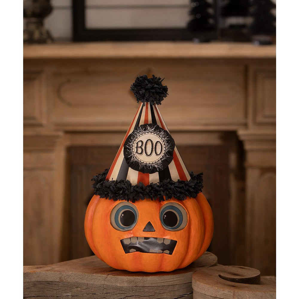 Boo Party Halloween Pumpkin Decor by Bethany Lowe Designs - Spooky Fall Home Decor for Porch, Mantel & Party Displays
