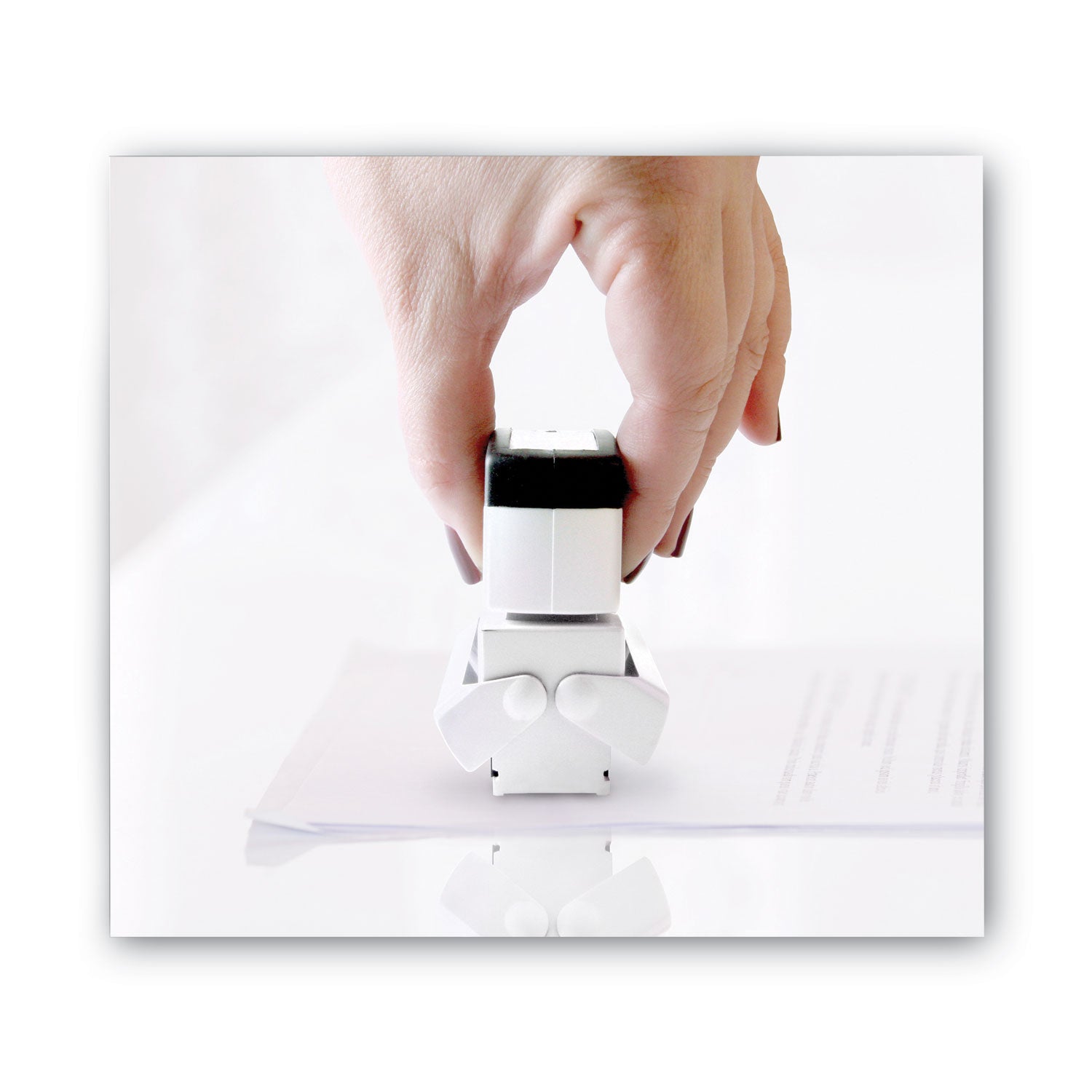 ACCUSTAMP2® Pre-Inked Shutter Stamp - Red & Blue Ink, 1.63 x 0.5 Inch - Self-Inking Business Stamp for Documents, Forms & Receipts - Perfect for Offices, Banks & Notary Use