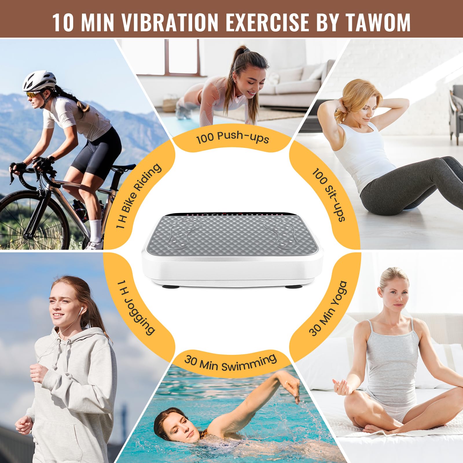 **Vibration Plate Exercise Machine for Weight Loss & Body Toning - Whole Body Fitness Platform with Dynamic LED Lights - Lymphatic Drainage & Home Gym Workout for Women & Men - Perfect for Home Fitness, Recovery & Dynamic Training**