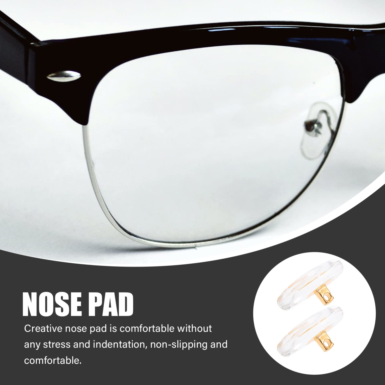 GLEAVI 15 Pairs Silicone Nose Pads for Glasses - Soft Comfortable Eyeglass Nose Support Pads, Universal Fit for Most Frames - Reduce Pressure & Prevent Slipping (Perfect for Reading, Working & Daily Wear)
