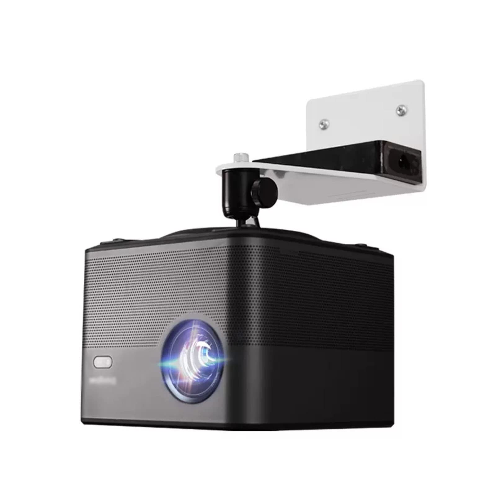 Universal 360° Adjustable Aluminum Alloy Projector Ceiling Mount & Shelf Bracket - PR11 White | Home Theater & Office Projector Stand | Perfect for Movie Nights, Presentations & Decorative Display