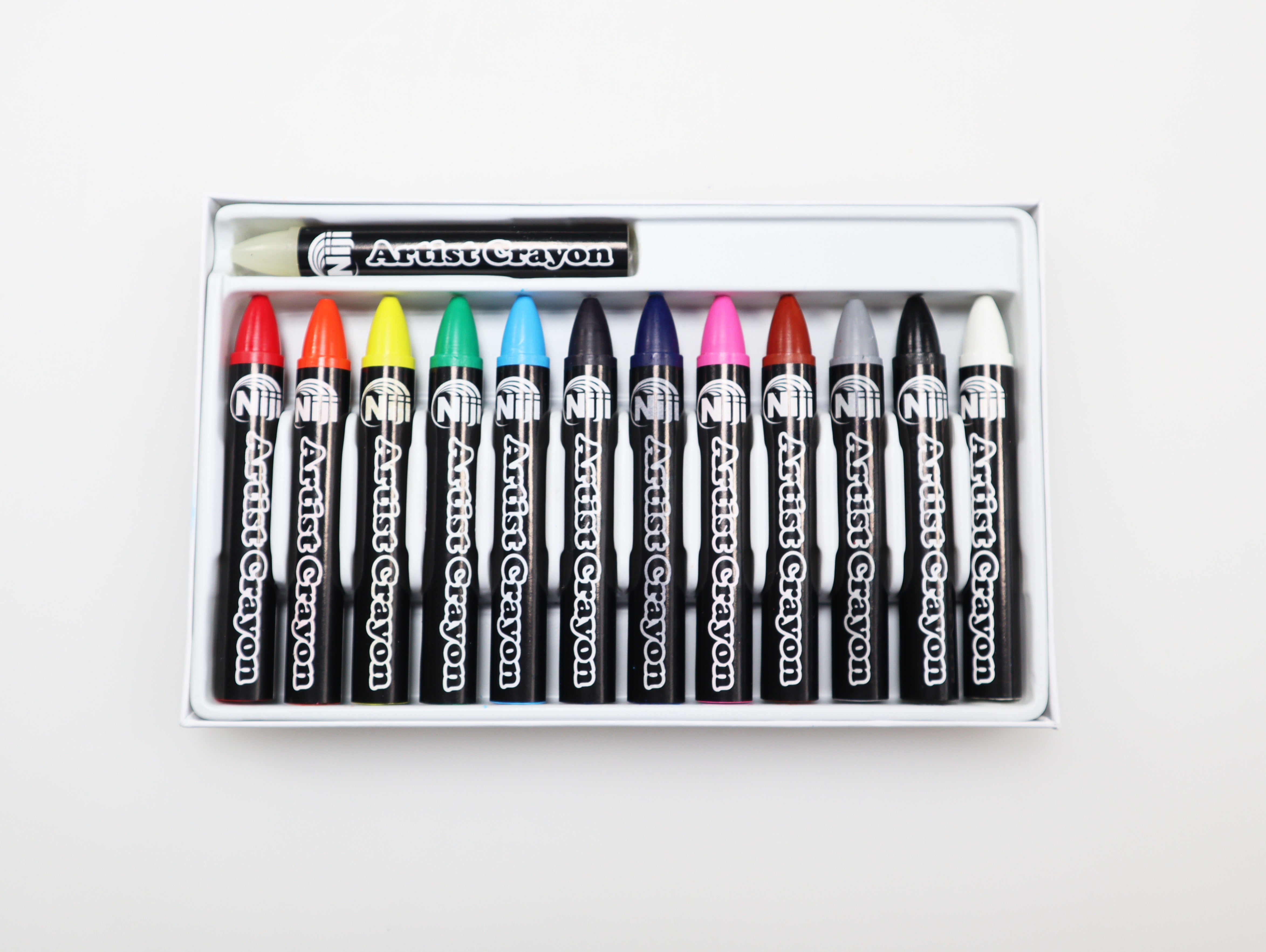 Niji Artist Crayons - 12 Vibrant Colors Set (NAC12) for Professional Drawing & Sketching | Perfect for Artists, Students & DIY Craft Projects