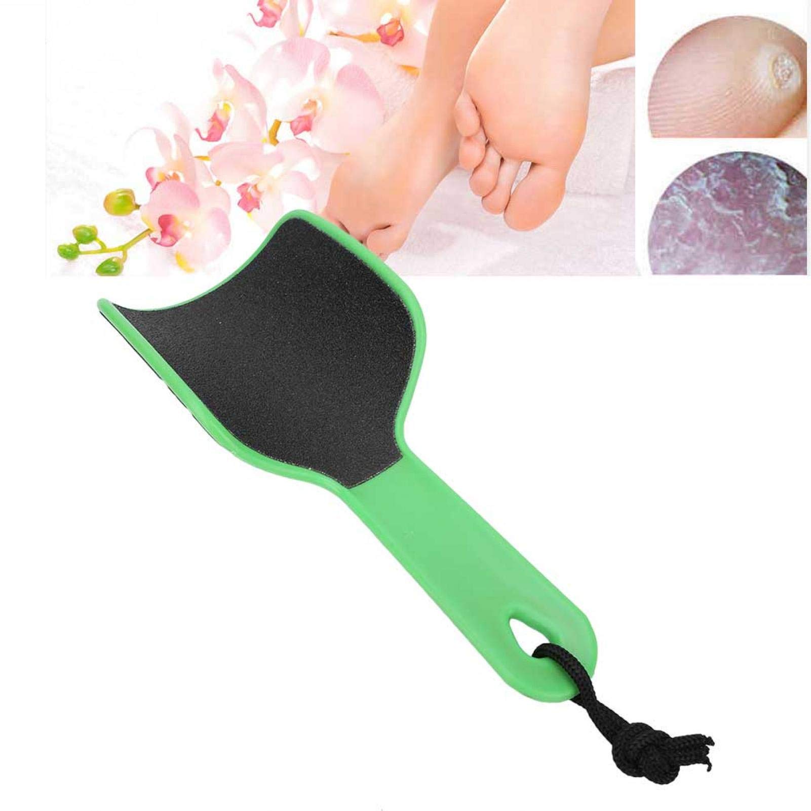 Professional Foot File Pedicure Tool - Portable Foot Rasp for Dead Skin Removal - Men & Women Home Pedicure Care - Green - Perfect for At-Home Spa, Travel & DIY Nail Care