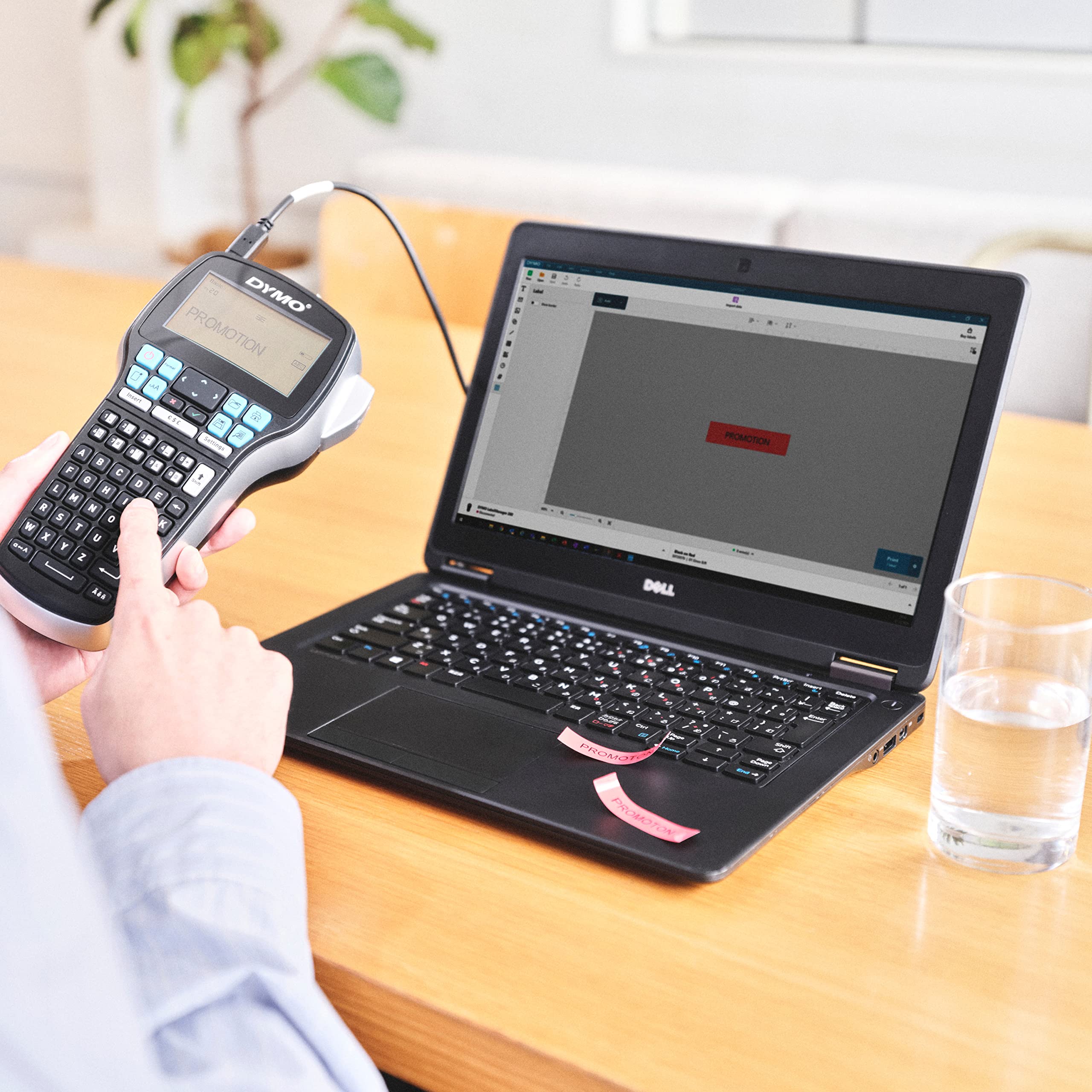 DYMO S0915490 Label Manager 420P Portable Label Maker with ABC Keyboard - Perfect for Office Organization, Shipping Labels & Home Storage (Black)