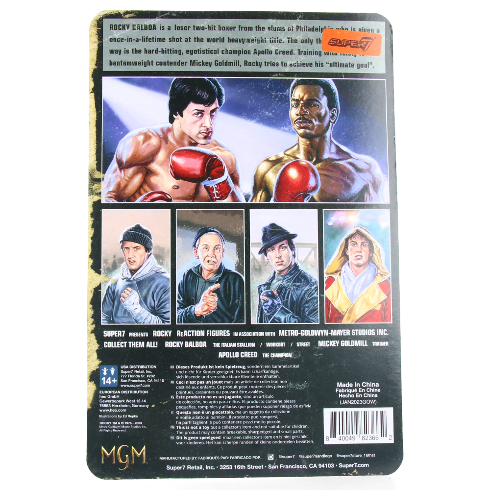 Mickey Rocky I Action Figure - Rocky Balboa Collectible Toy for Fans - Perfect for Display, Gifts, and Movie Memorabilia Collections