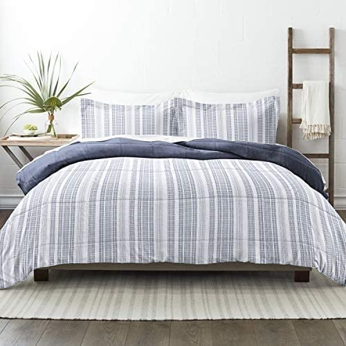 Luxury Reversible King Size Comforter Set (3 Piece) - Soft & Lightweight Down Alternative Bedding - Includes King Comforter & 2 Pillow Shams - Perfect for Master Bedroom, Guest Room & Cozy Home Decor