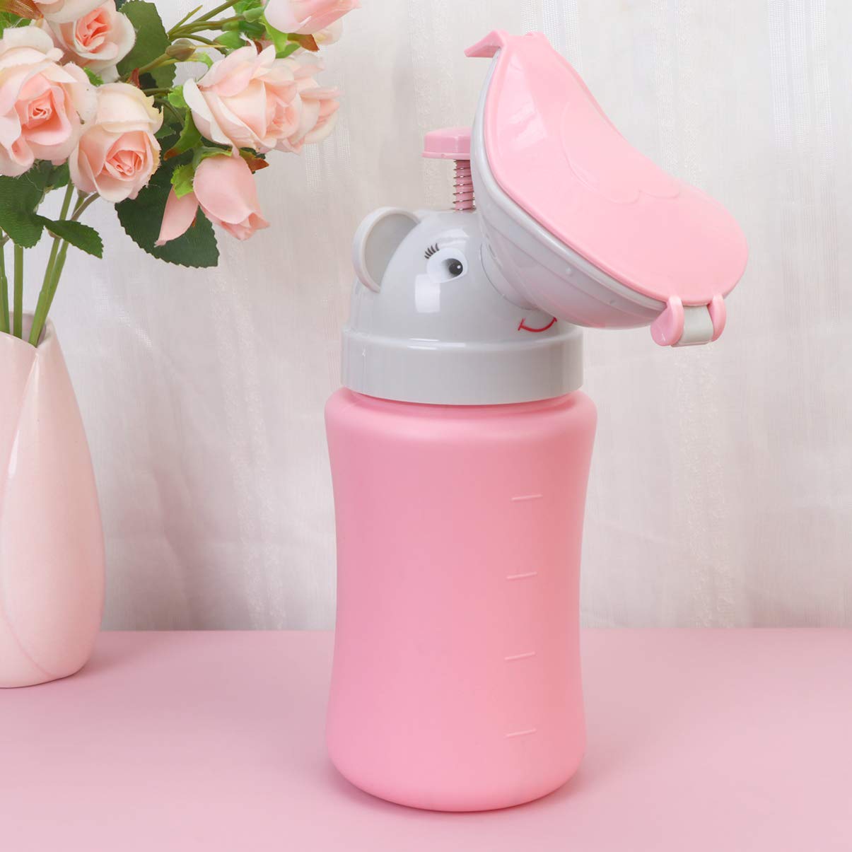 Portable Kids Urinal Bottle for Boys & Girls - Emergency Travel Toilet for Camping, Car Trips & Pee Training - Cute & Convenient On-the-Go Solution