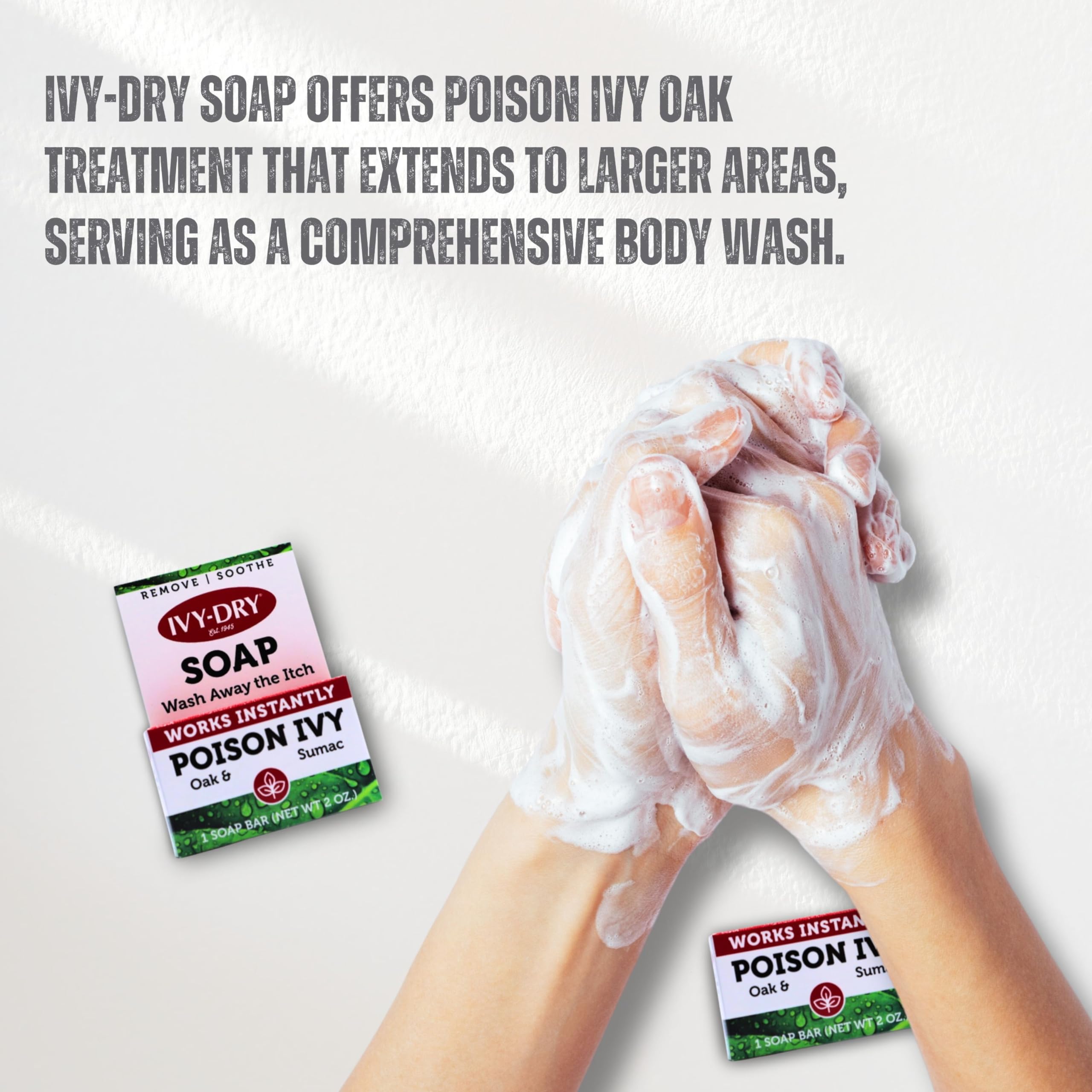 Worldwide Nutrition Bundle: Ivy-Dry Soap - Fast-Acting Poison Oak & Ivy Relief Body Wash - 2oz Bar with Multi-Purpose Keychain - Ideal for Hiking, Camping & Outdoor Adventures