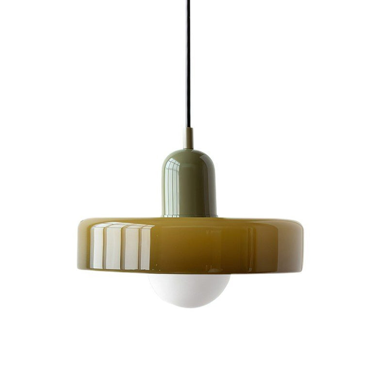 Modern Disc Orb Pendant Light Fixture - Sleek Minimalist Ceiling Lighting for Dining Room, Kitchen, Bedroom & Living Room Decor