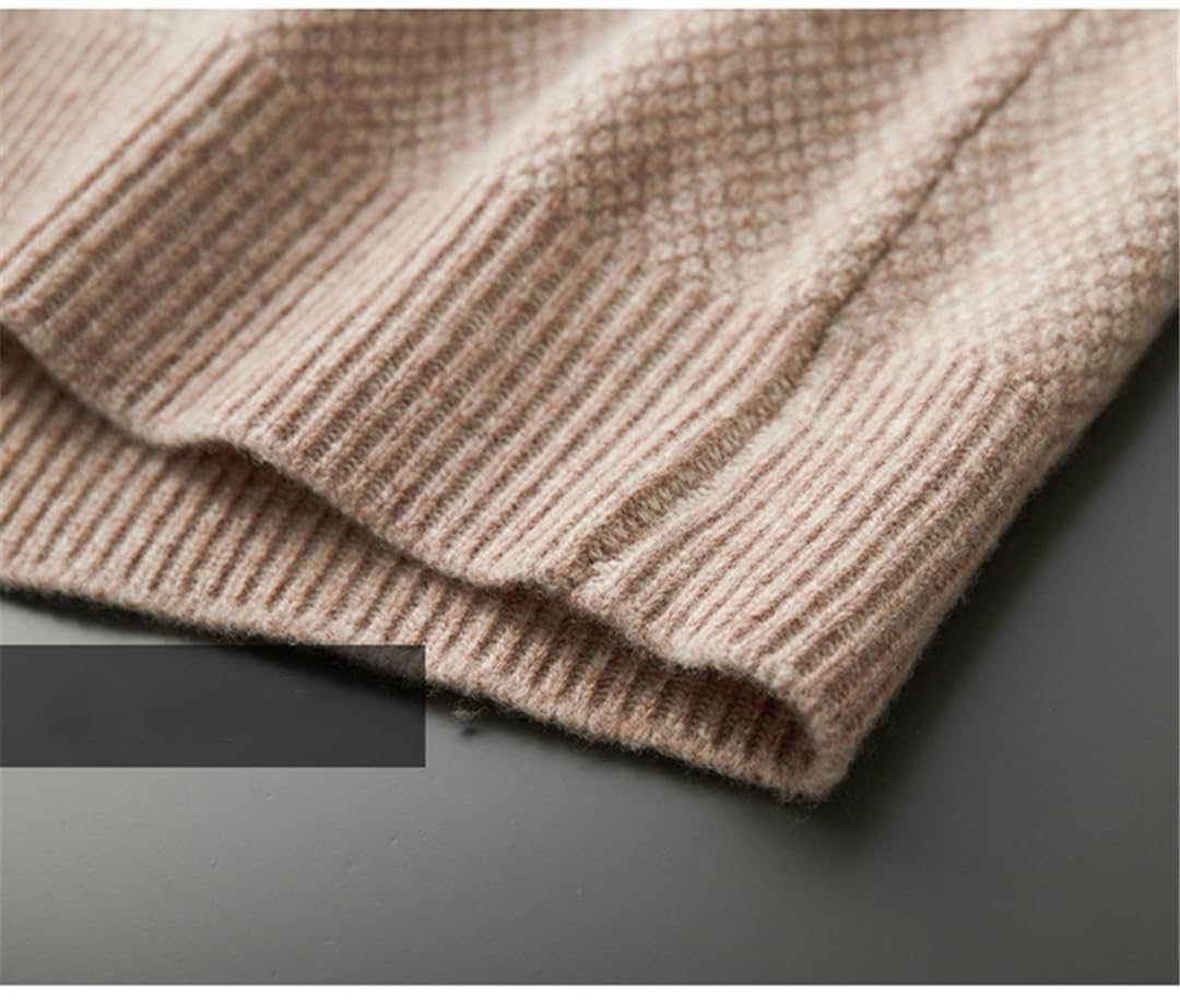 Premium Men's Cashmere Sweater - Slim Fit Round Neck Solid Color Pullover | Lightweight Winter Warm Knitwear for Office, Travel & Casual Outfits