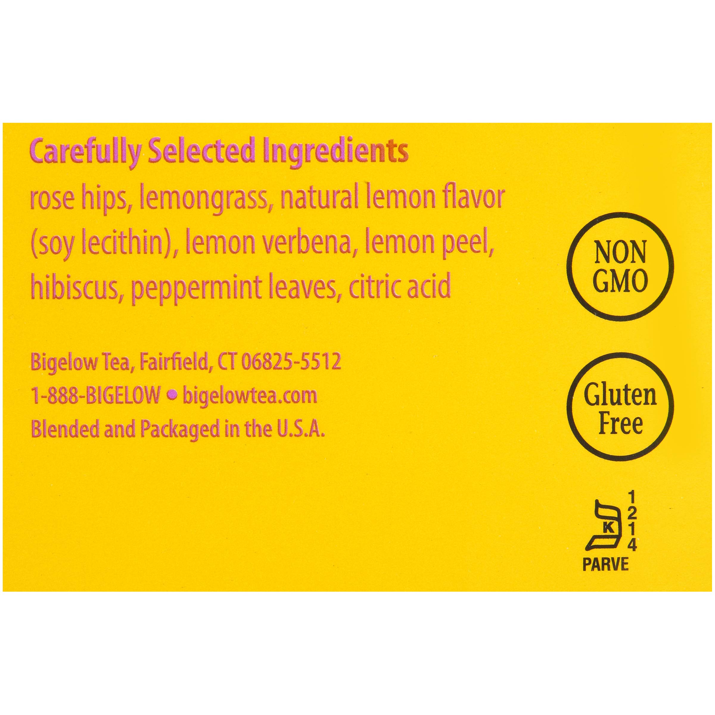 Bigelow I Love Lemon Herbal Tea Bags - 28 Count Box | Caffeine-Free, Refreshing Flavor for Relaxation & Afternoon Tea Time