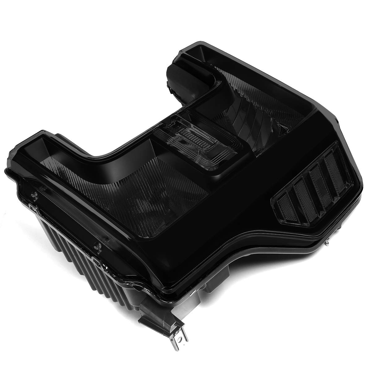Auto Dynasty Halogen Headlights for Ford F250 F350 Super Duty 2017-2019 - Black Smoke Lens for Off-Road & Night Driving