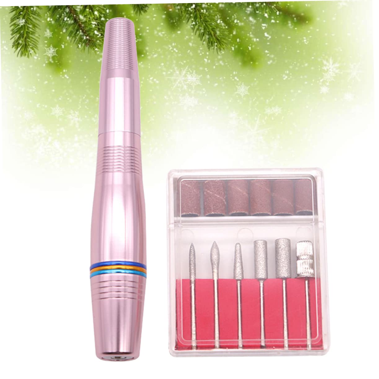 FOMIYES Professional Electric Nail File Kit - Manicure Pedicure Set with Nail Drill, Buffer & Polisher for Home Salon Use (Pink) | Perfect for Nail Art, Acrylics & Gel Extensions | At-Home Nail Care & Professional Salon Results