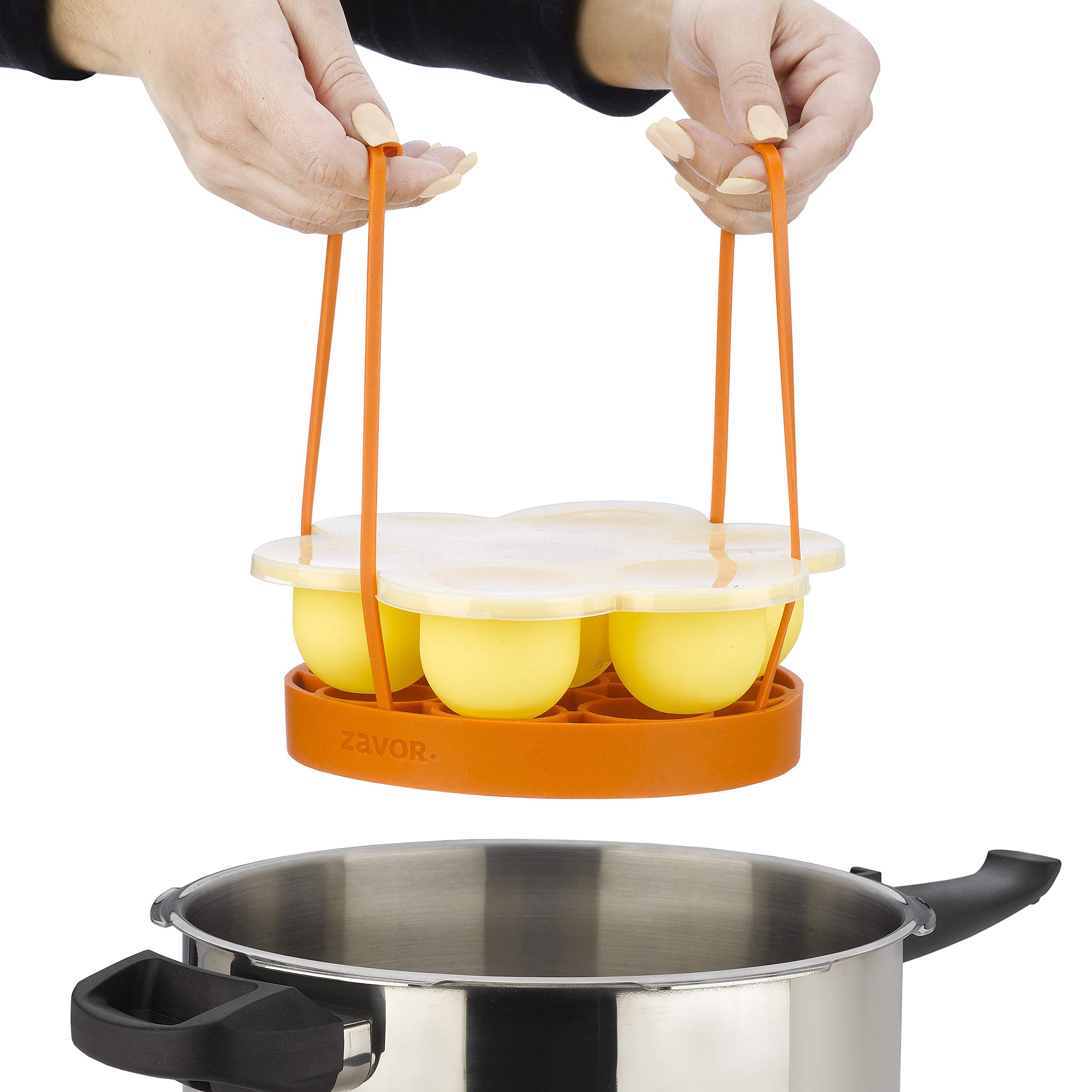 Zavor Silicone Everyday Set - Steamer Basket, Egg Rack & Egg Bites Mold for Instant Pot, Pressure Cooker & Stock Pots | BPA-Free, Non-Scratch Cookware Accessories | Perfect for Meal Prep, Healthy Cooking & Kitchen Organization