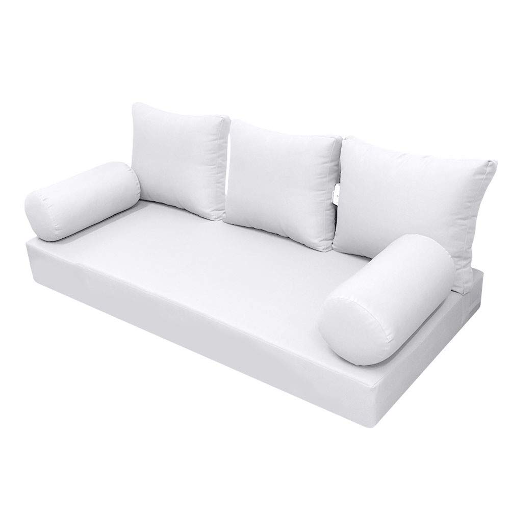 Prolinemax Style3 6-Piece Outdoor Daybed Set with Knife Edge Crib Mattress, Cushions & Bolster Pillows – Perfect for Patio, Poolside & Garden Relaxation
