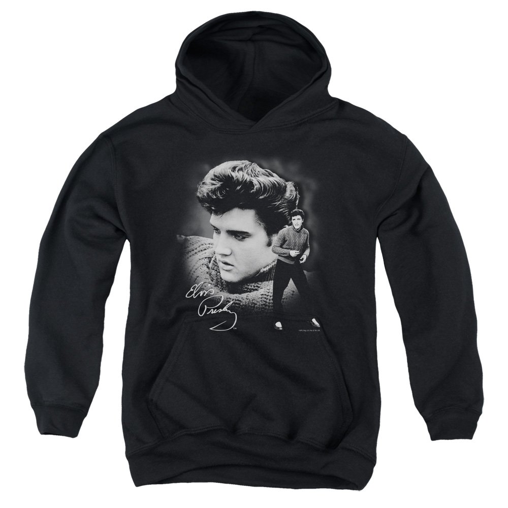 Elvis Presley Vintage Style Youth Sweater Pullover Hoodie - Soft Cotton Blend, Retro Music Icon Fashion for Casual Wear & Concerts